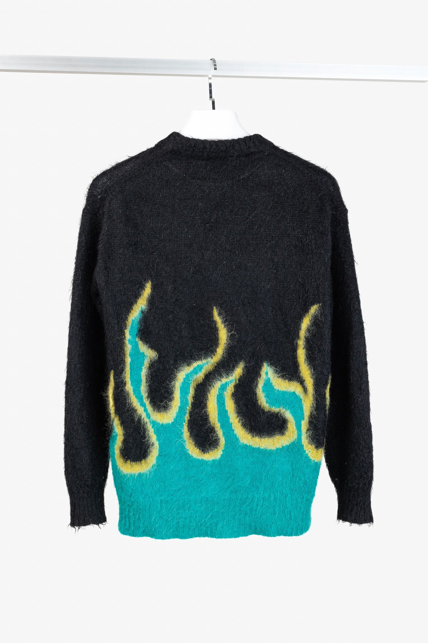 Prada Prada AW/18 Black Flame Intarsia-Knit Mohair-Blend Sweater Size XS / US 0-2 / IT 36-38 - 2 Thumbnail