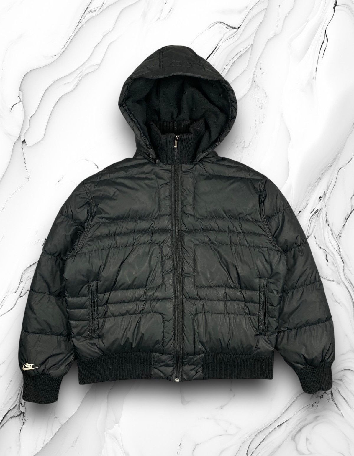 Nike Vintage 90s Nike Streetwear Drill Y2K Down Puffer Jacket Size US XL / EU 56 / 4 - 1 Thumbnail