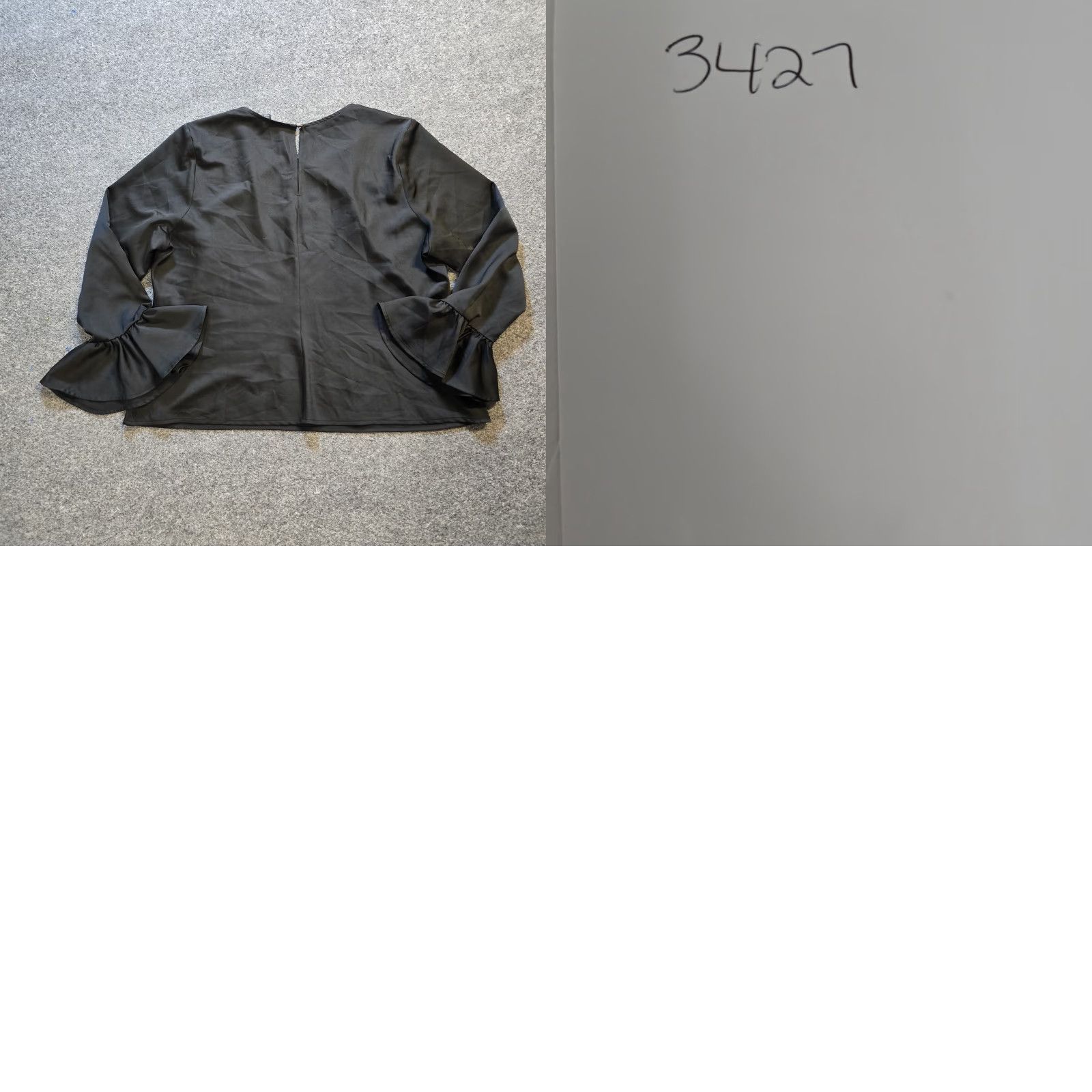J.Crew J.CREW Blouse Womens 2XL Black Satin Flare Sleeve Casual Office Capsule Neutral Size XXL / US 16-18 / IT 52-54 - 8 Thumbnail