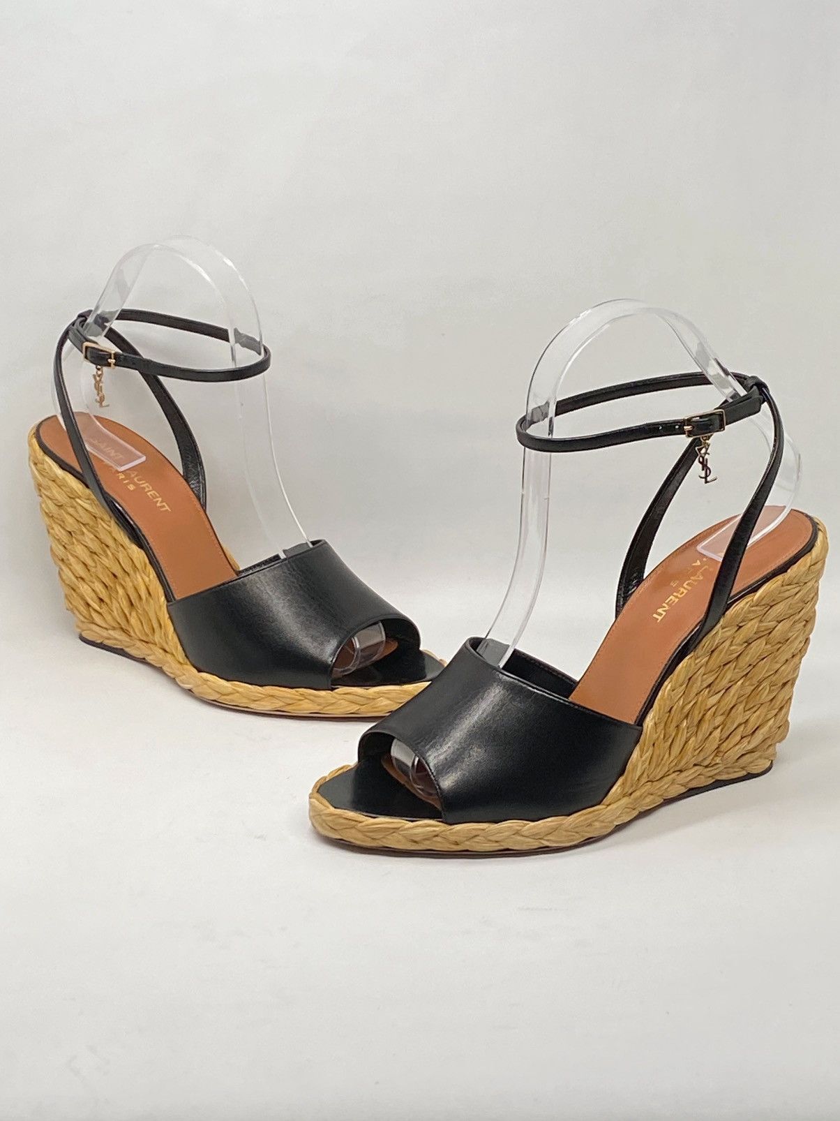 Yves Saint Laurent Saint Laurent leather espadrille wedge sandals size 38 Size US 8 / IT 38 - 1 Thumbnail