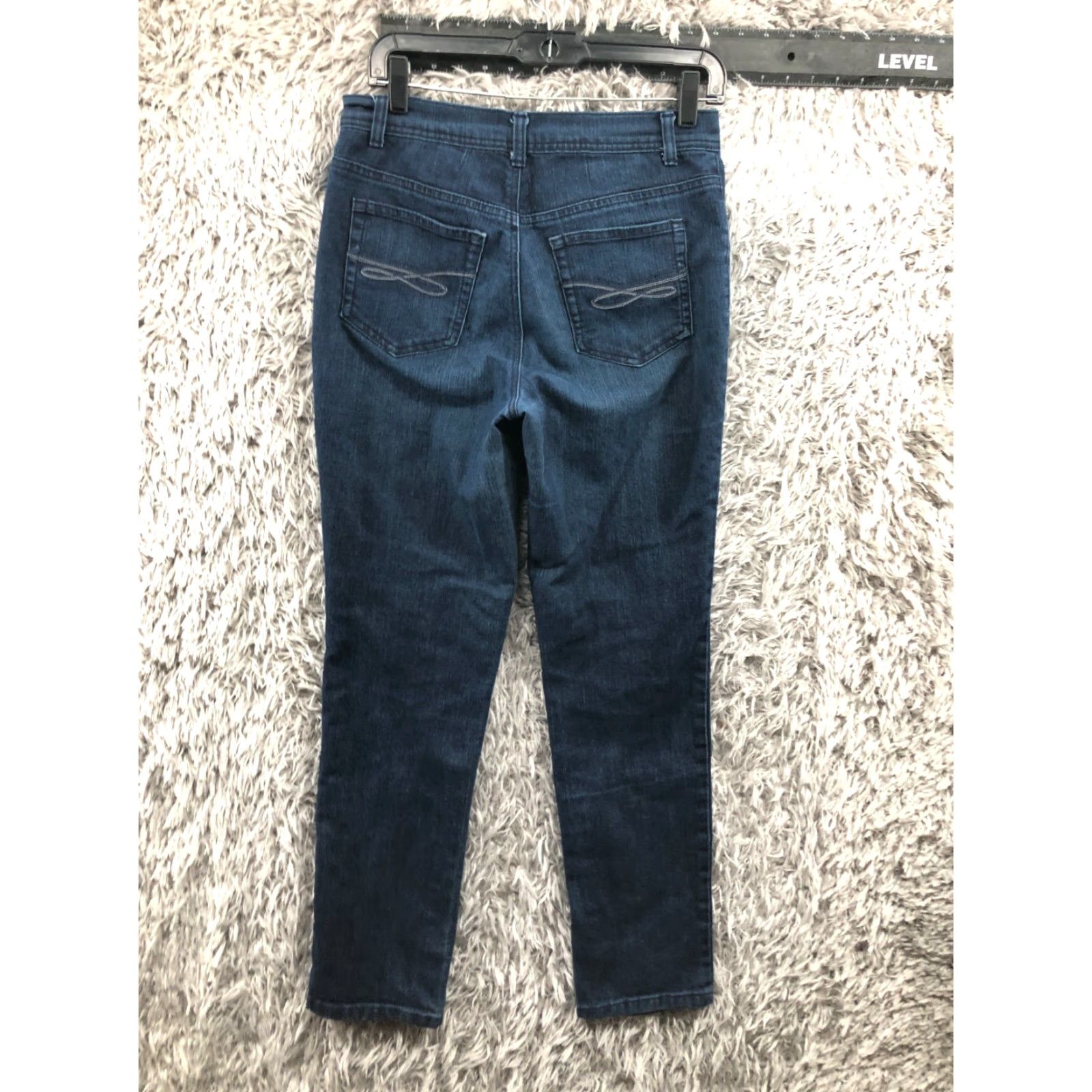Vintage Style&Co Slim Leg Jeans Womens Size 6 Short Blue Denim Slim Fit 5-Pocket Straight Mid Rise Classic Modern Size 28" / US 6 / IT 42 - 5 Thumbnail