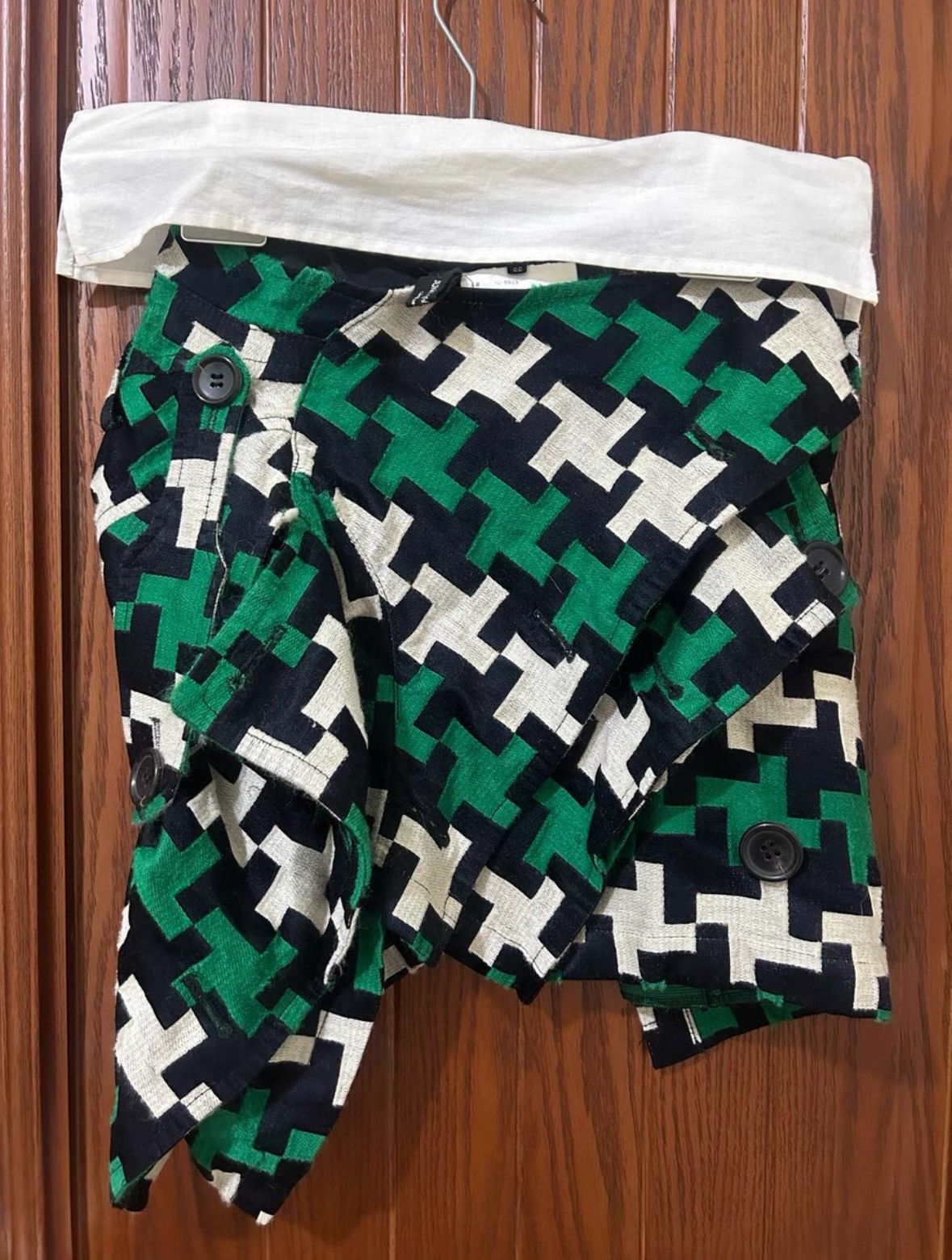 Junya Watanabe Junya Watanabe CDG Patchwork Wool Skirt Size 27" / US 4 / IT 40 - 1 Thumbnail