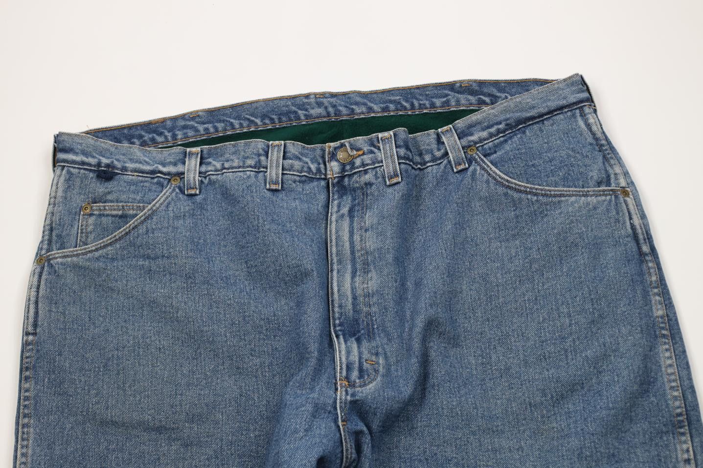 Wrangler Vintage Wrangler Fleece Lined Wide Leg Denim Jeans Blue Size US 44 / EU 60 - 3 Thumbnail