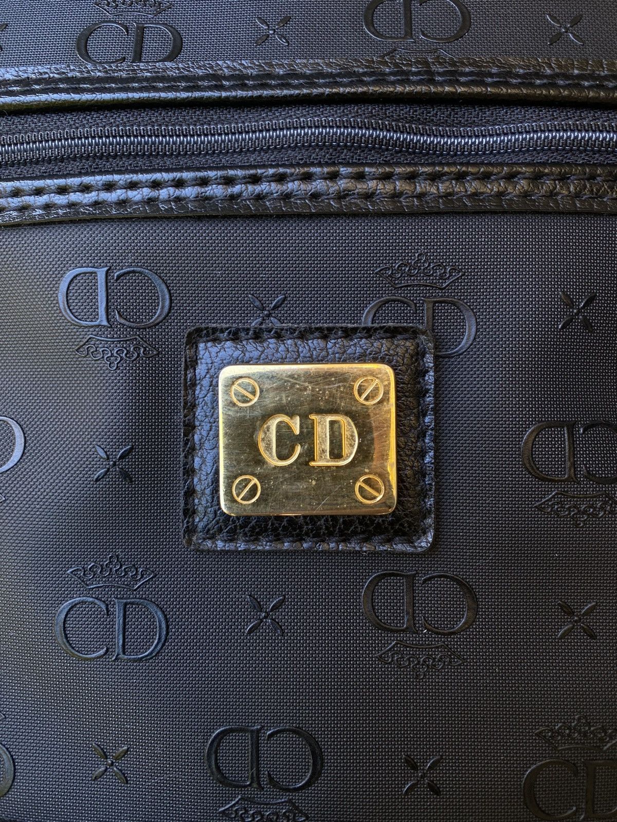 Vintage Vintage Christian Dior CD Travel Cosmetic Case Bag 1970s Size ONE SIZE - 6 Thumbnail