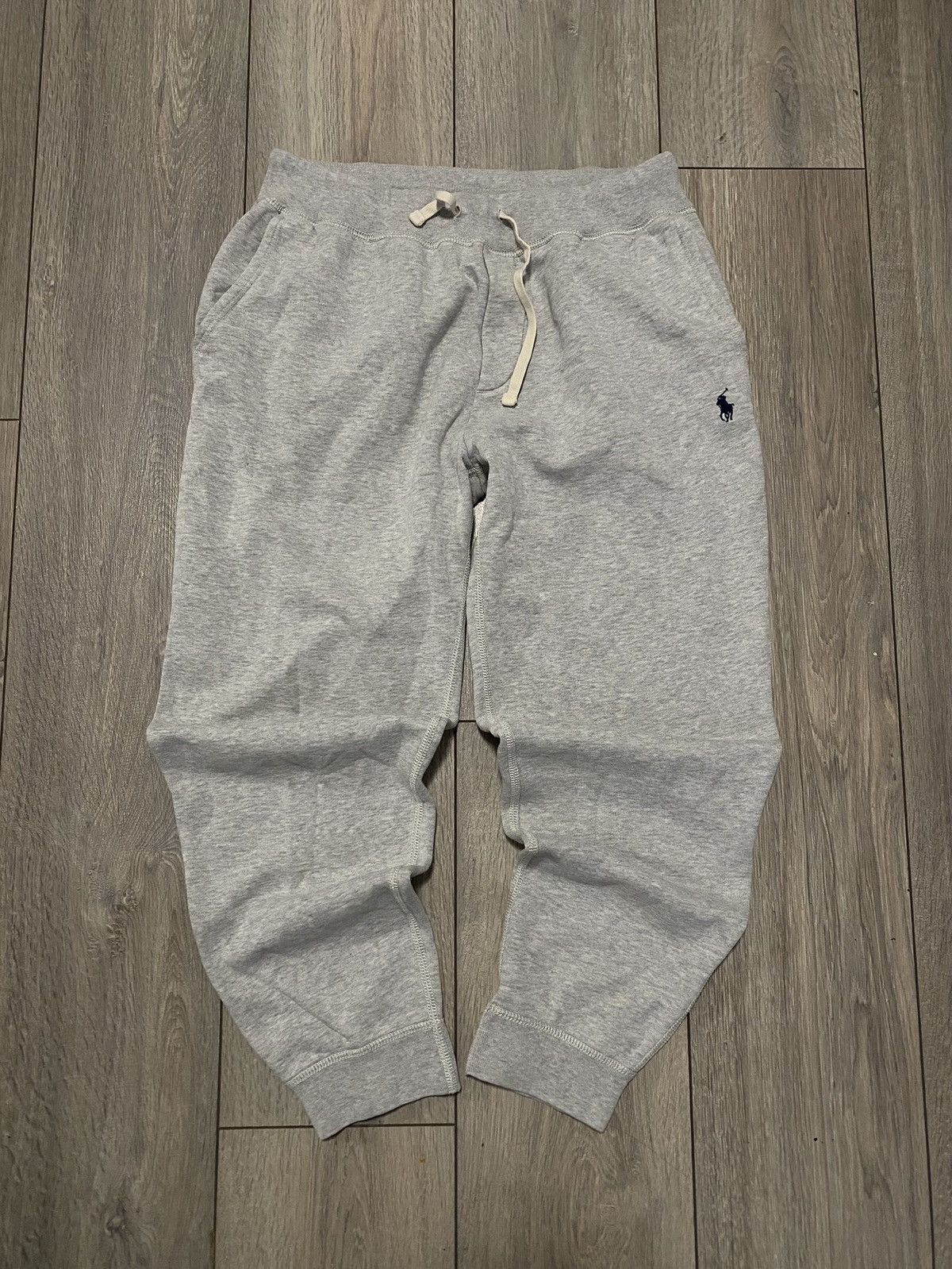 Polo Ralph Lauren SweatPants ants Joggers Gray Blue Pony Y2K