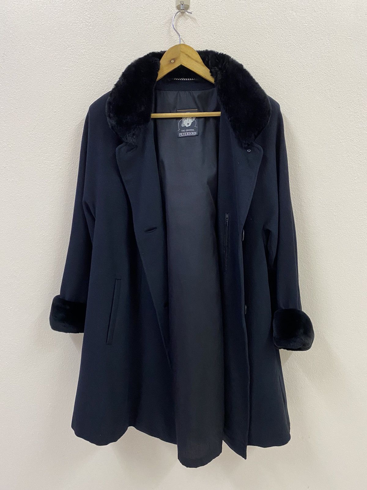 Japanese Brand The Original Petersohn Wool Coat Jacket Fur Size US L / EU 52-54 / 3 - 1 Thumbnail