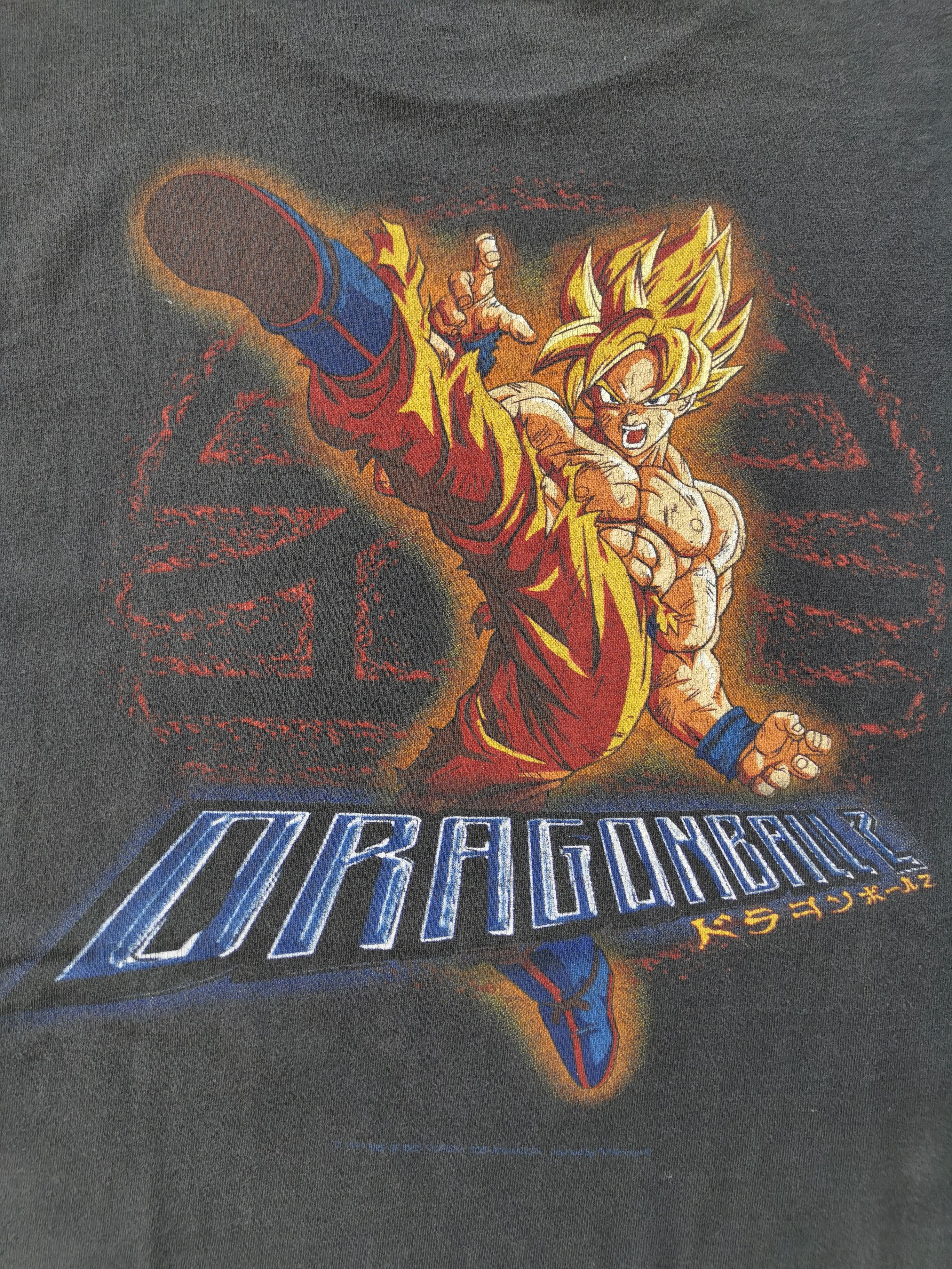 image of Anima x Made In USA Late 90's Dragon Ball Z Son Goku in Faded Black, Men's (Size 2XL)