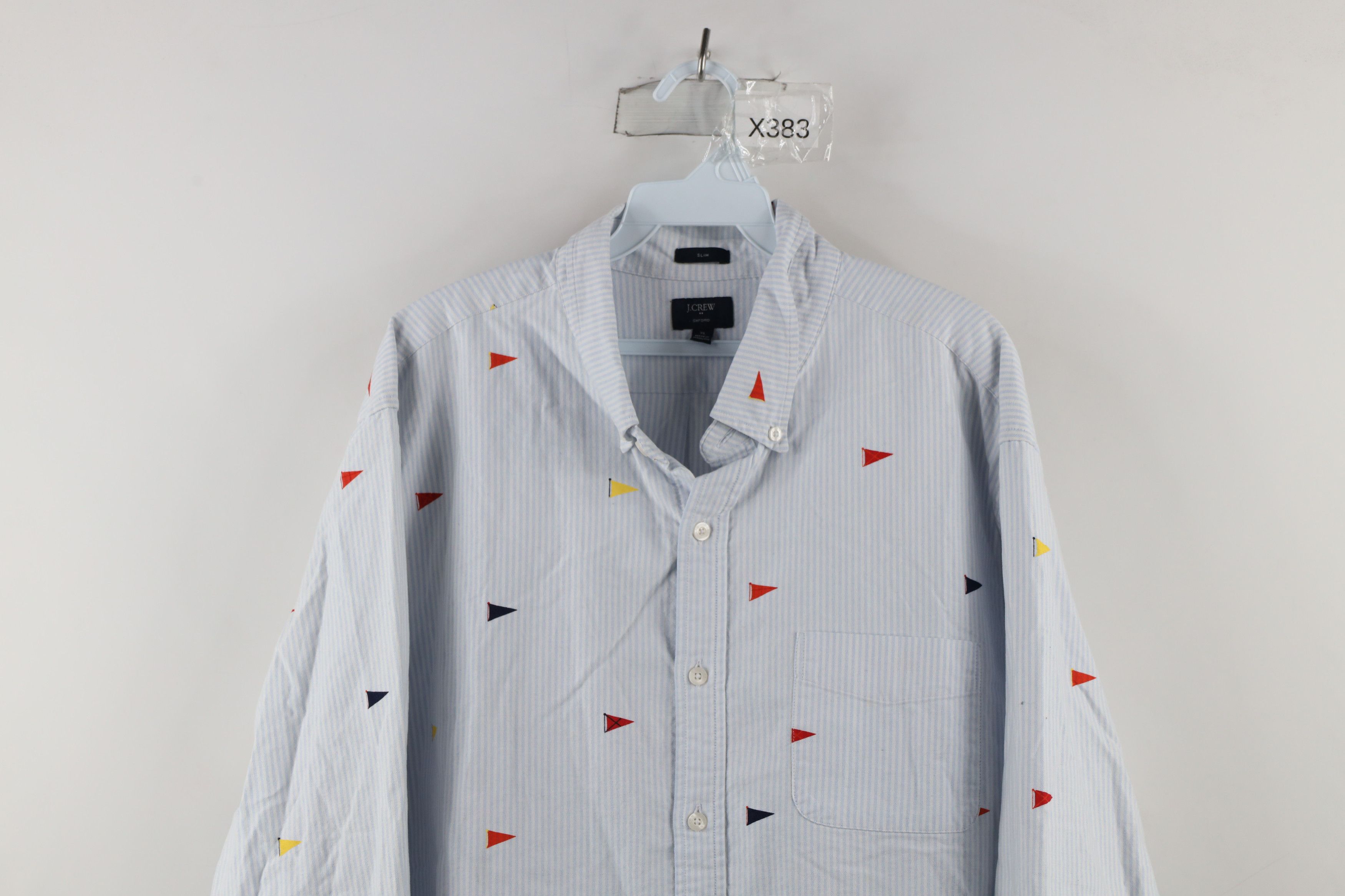 J.Crew × Vintage J Crew Sailing Flags Oxford Collared Button Down Shirt Size US XL / EU 56 / 4 - 2 Thumbnail