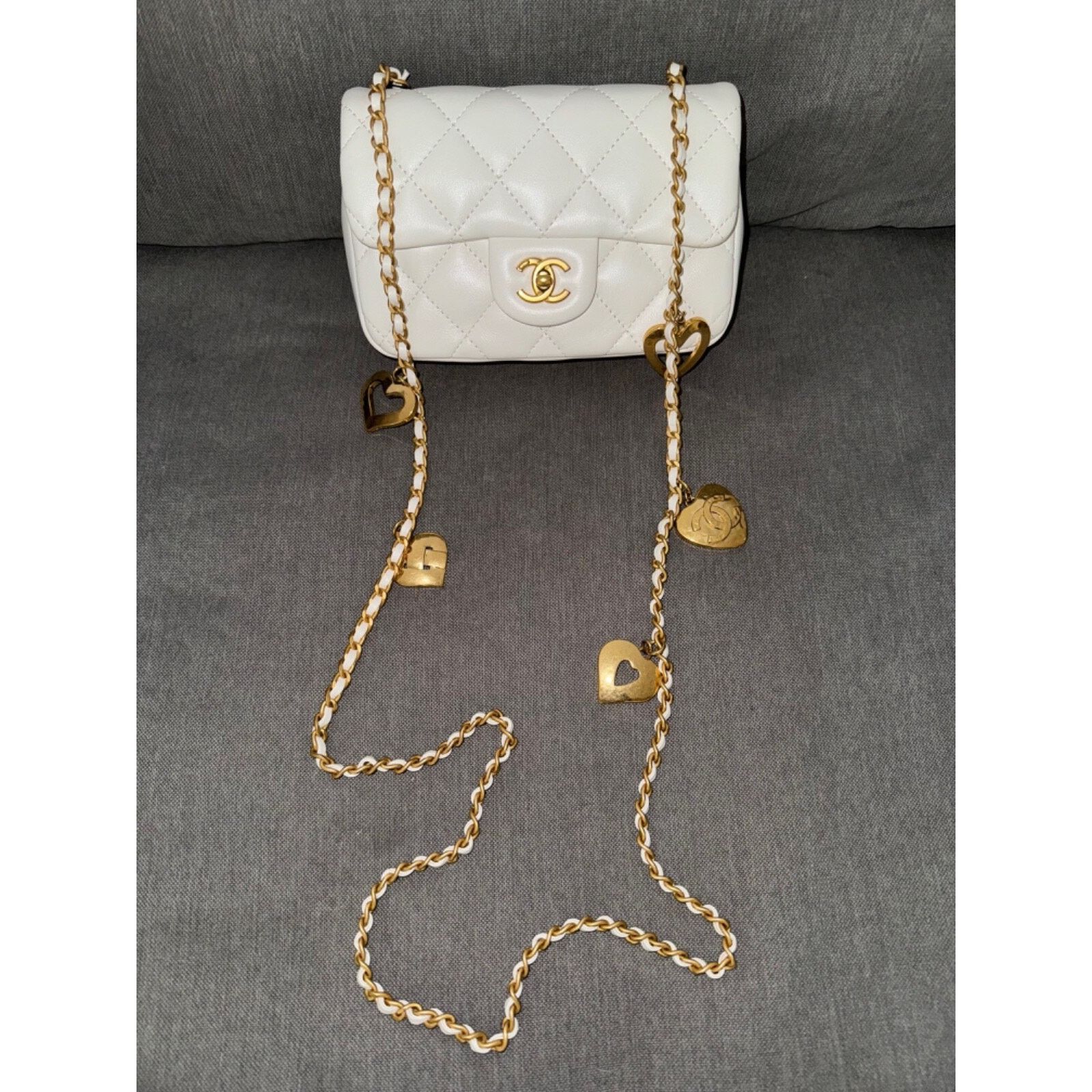 Chanel Chanel Mini Flap Open Heart Gold Logo Shoulder Crossbody Bag Size ONE SIZE - 2 Thumbnail