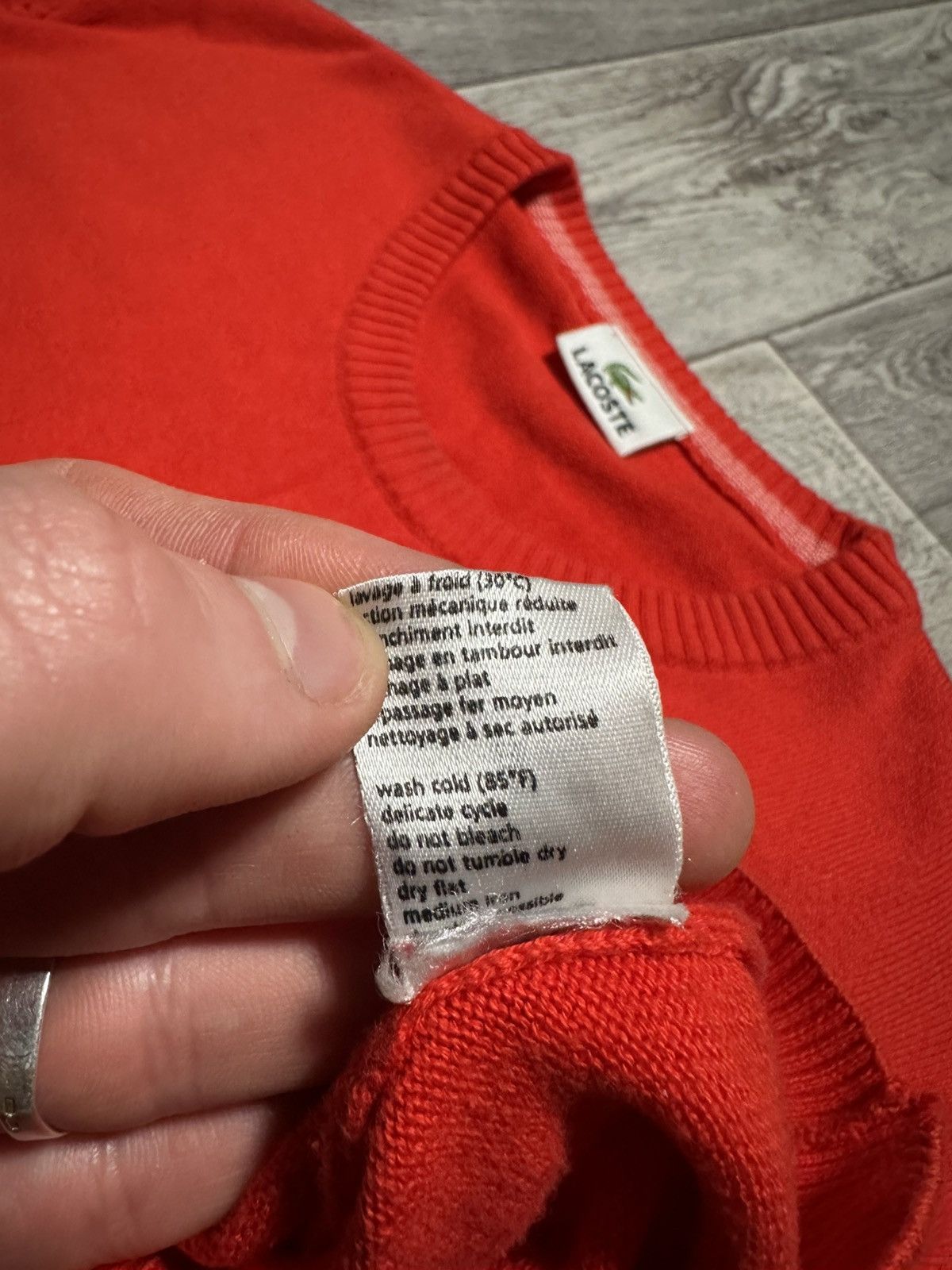 Lacoste × Vintage Vintage Lacoste Red Sweater Size US L / EU 52-54 / 3 - 5 Thumbnail