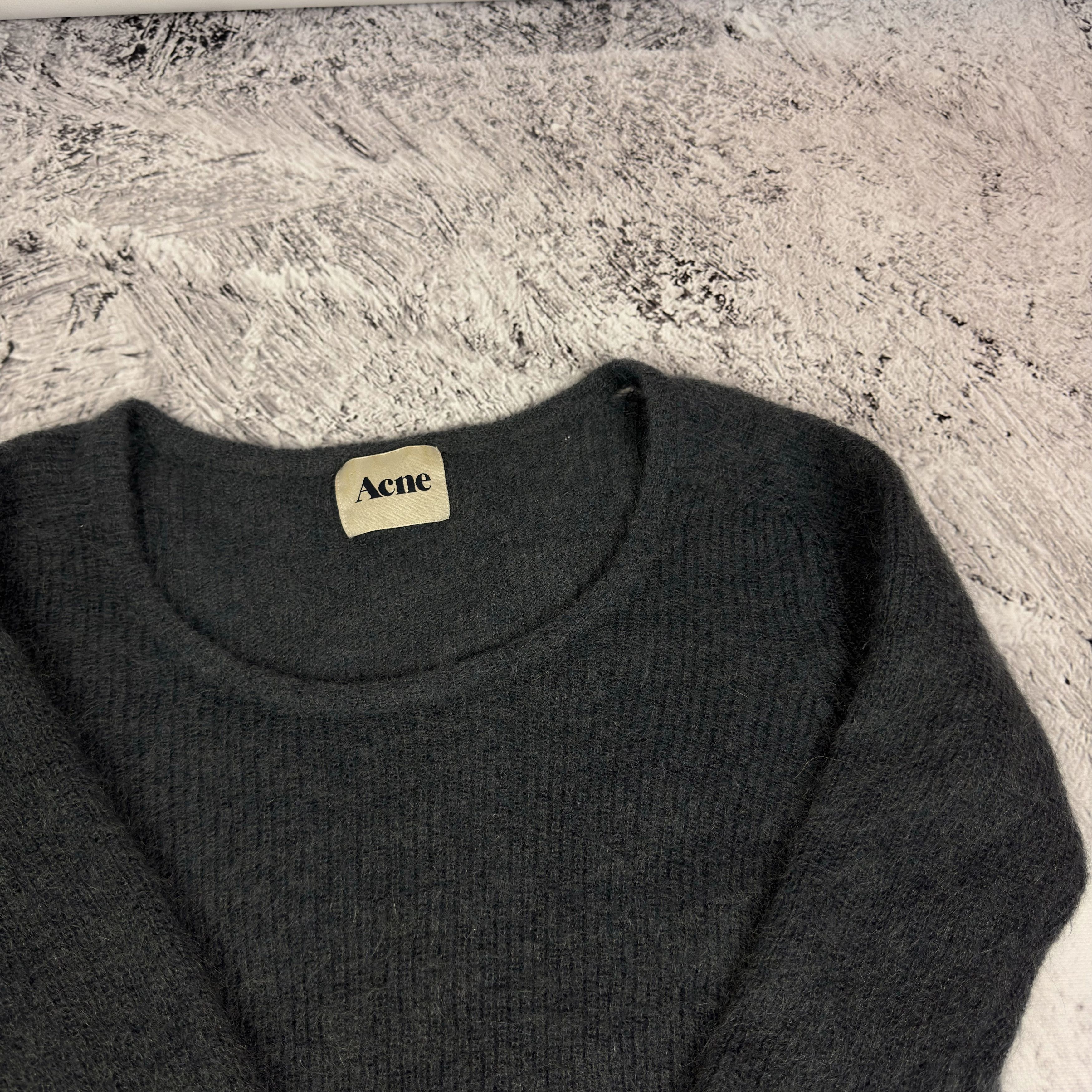 Acne Studios Acne Women's blue Suede Mohair Knitted Pullover Sweater M Size M / US 6-8 / IT 42-44 - 4 Thumbnail