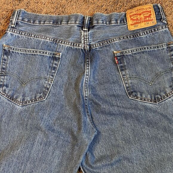 Levi's Levis Jeans 505 Regular Fit Men Blue Medium Wash size 36*32 Size US 36 / EU 52 - 4 Thumbnail