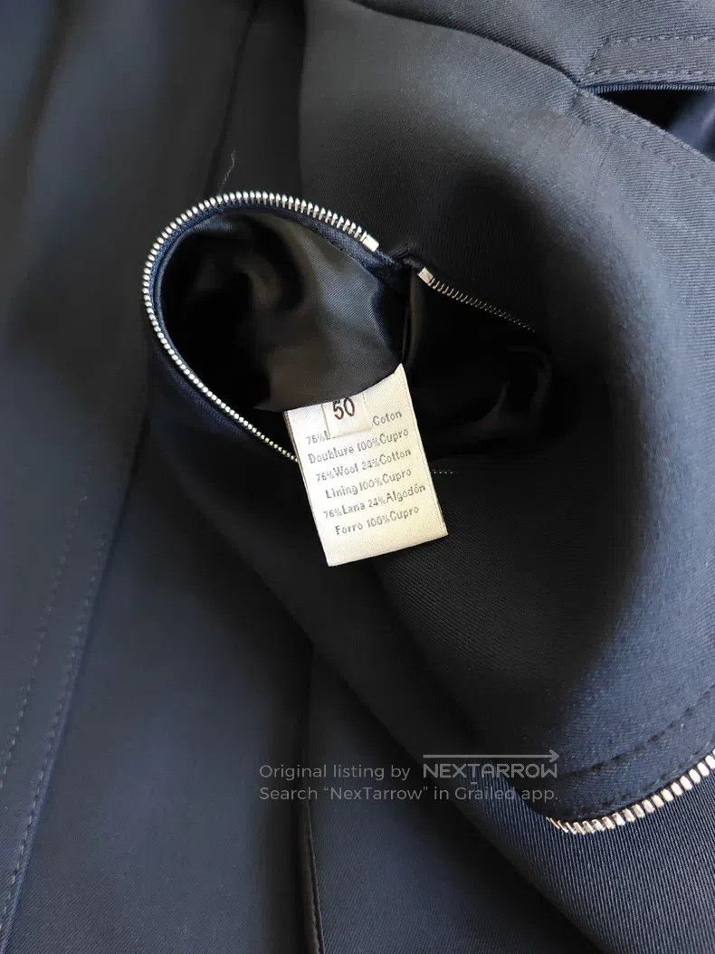 Hermes Hermes Navy wool coat jacket, dark blue, 76% wool + 24% co Size US M / EU 48-50 / 2 - 5 Thumbnail