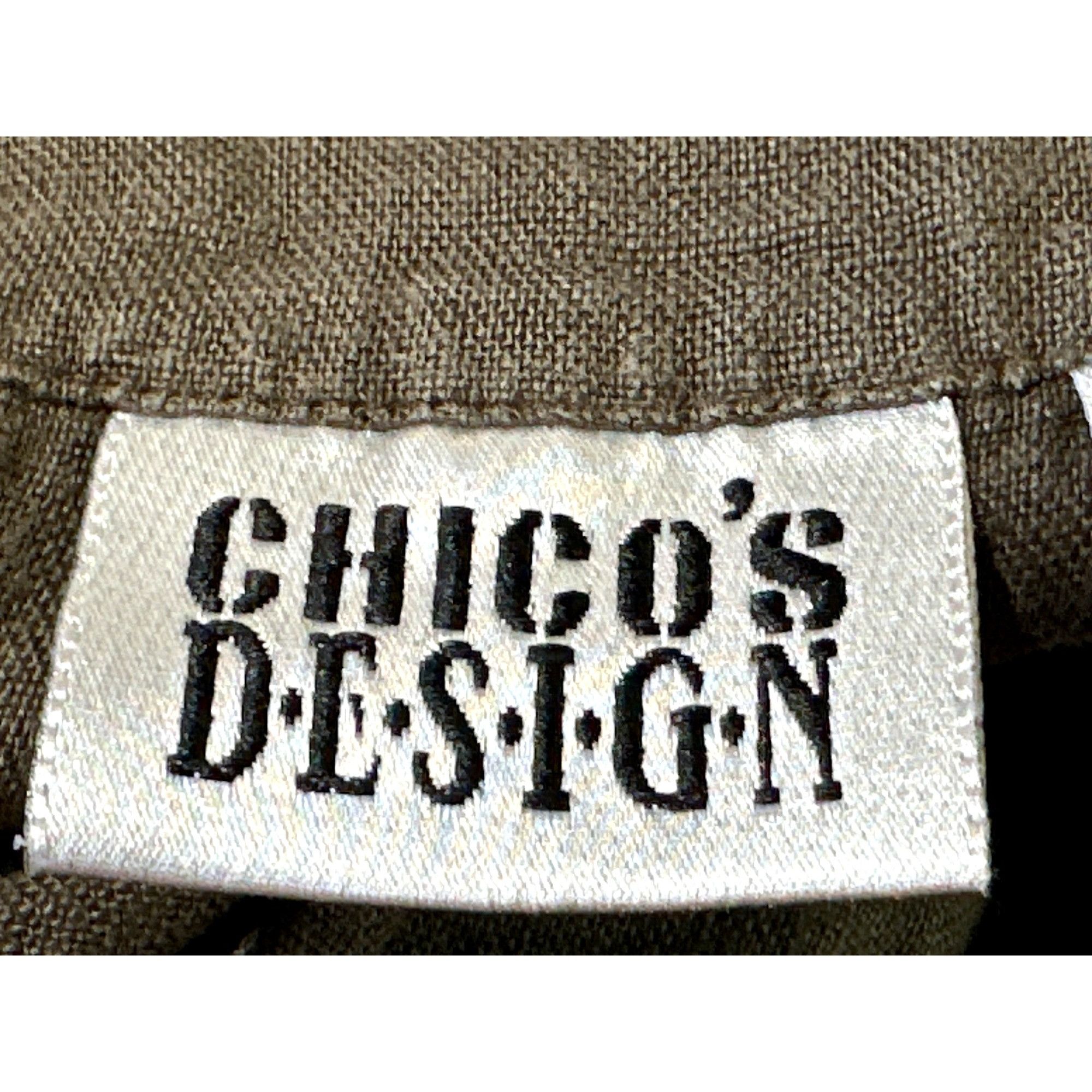 Chicos Chicos Design Vintage Linen Pants Olive Green Straight Leg H Size 26" / US 2 / IT 38 - 3 Thumbnail