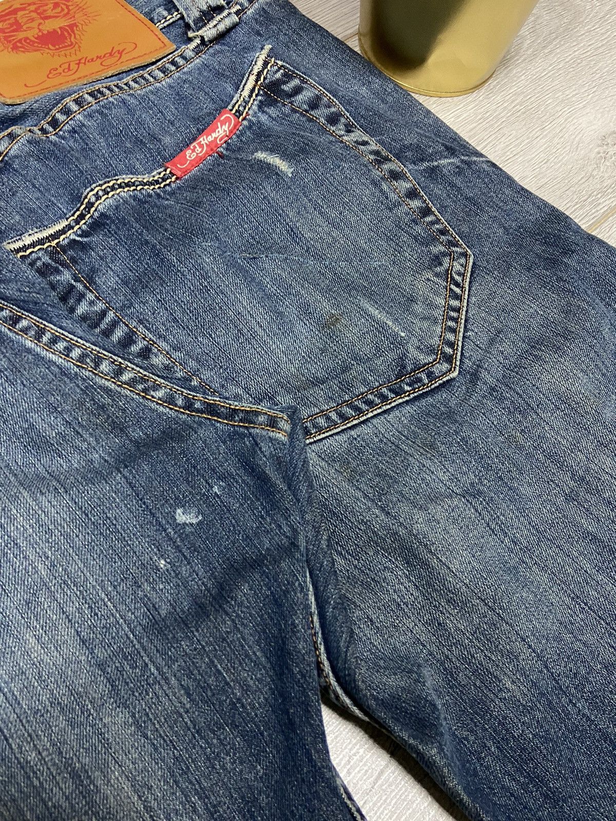 Ed Hardy Ed Hardy 🐯 tiger vintage big embro logo jeans Size US 36 / EU 52 - 16 Thumbnail