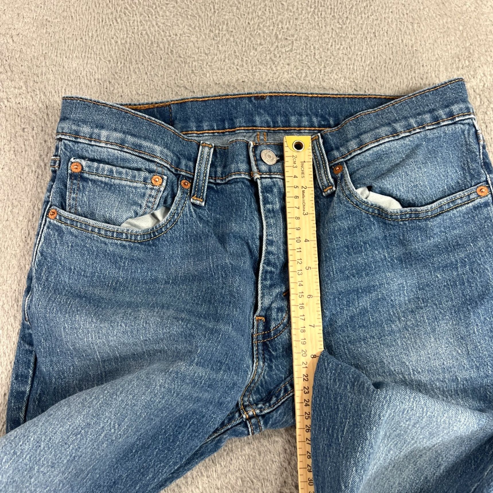 Levi's Levis 511 Jeans Mens 32x32 Slim Denim Straight Leg Blue Medium Wash Stretch Size US 32 / EU 48 - 4 Thumbnail