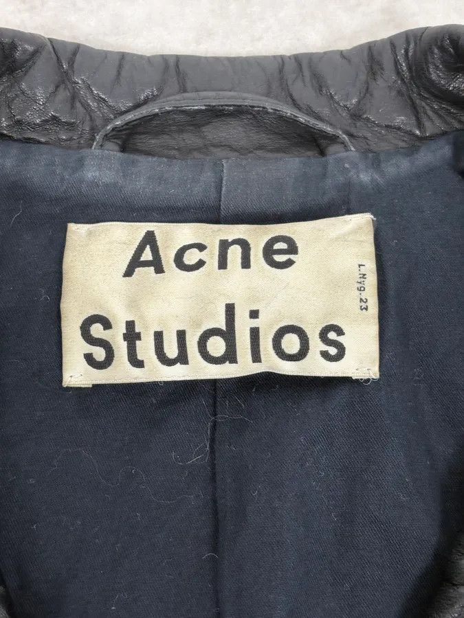 Acne Studios SS2014 Acne Studios Black Leather Asymmetrical Biker Jacket Size US S / EU 44-46 / 1 - 9 Thumbnail