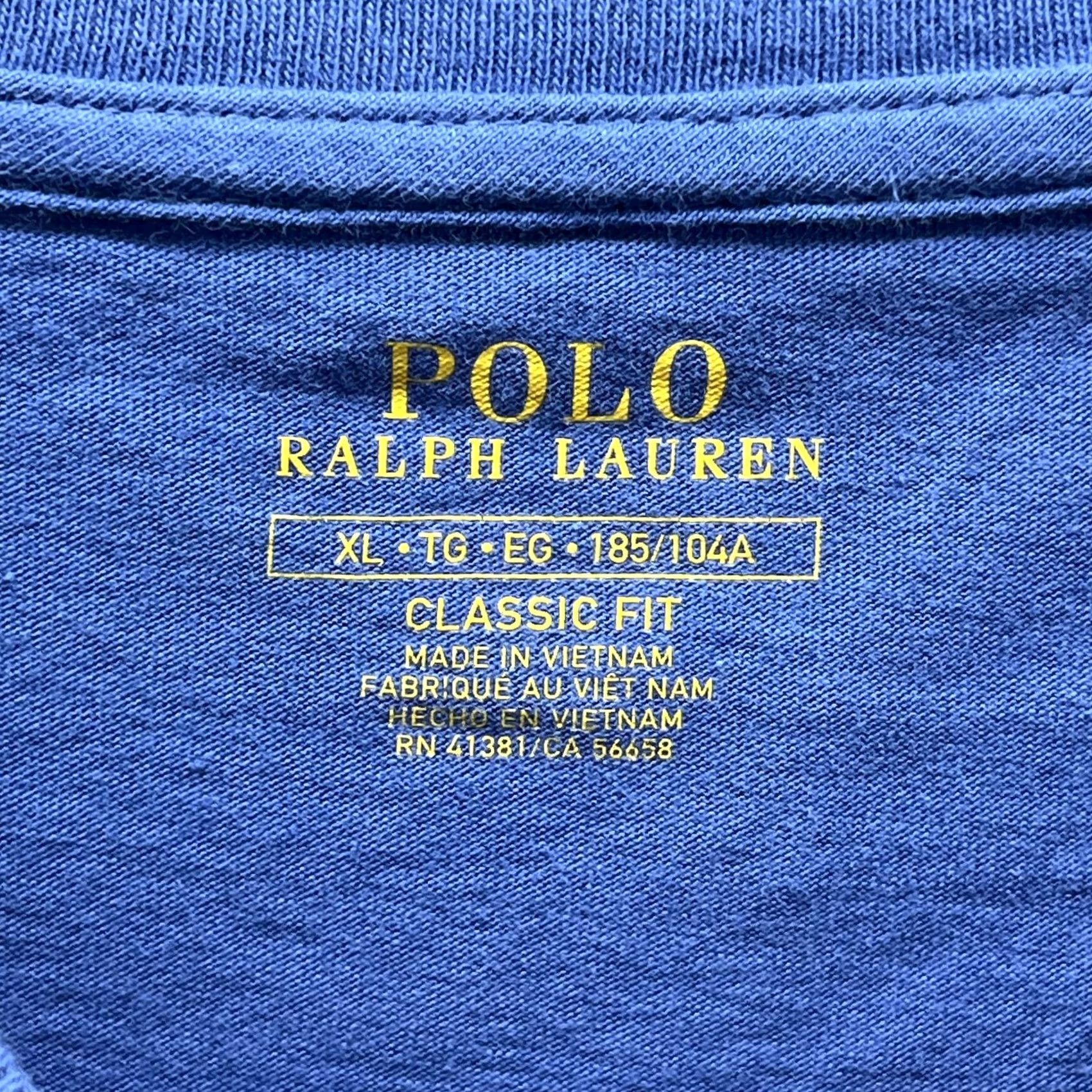 Polo Ralph Lauren Polo Ralph Lauren Shirt Mens XL Blue Pocket Tee Classic Fit Pony Logo Tagless Short Sleeve Crew Neck Size US XL / EU 56 / 4 - 6 Thumbnail