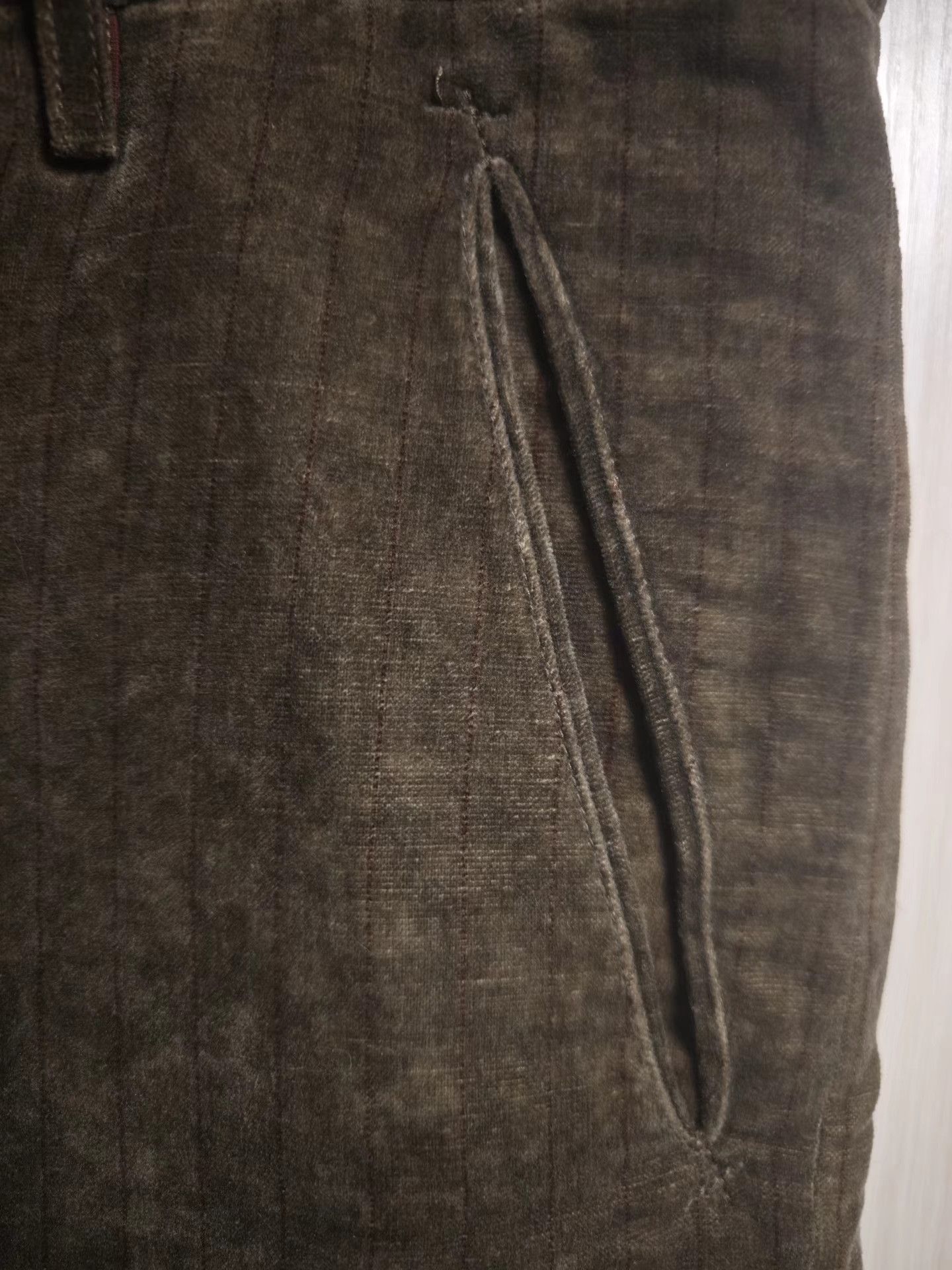 Ziggy Chen Ziggy Chen avocado velvet pants Size US 32 / EU 48 - 4 Thumbnail