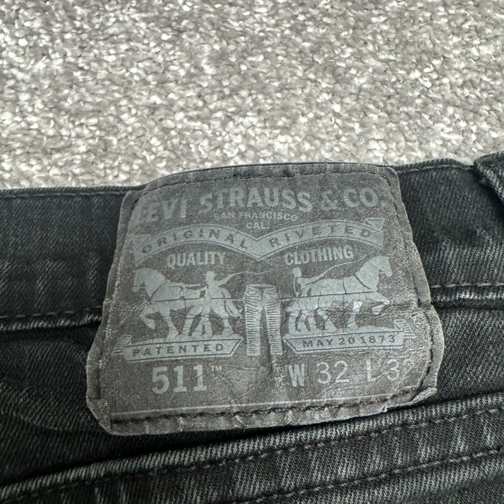 Levi's Levi's 511 Slim Fit Straight Leg Jeans Mens 32x32 Dark Wash Cotton Stretch Denim Size US 32 / EU 48 - 7 Thumbnail