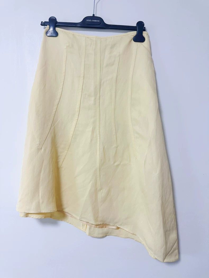 Jil Sander Jil Sander Light yellow twill skirt Size 42" / US 20 - 2 Thumbnail