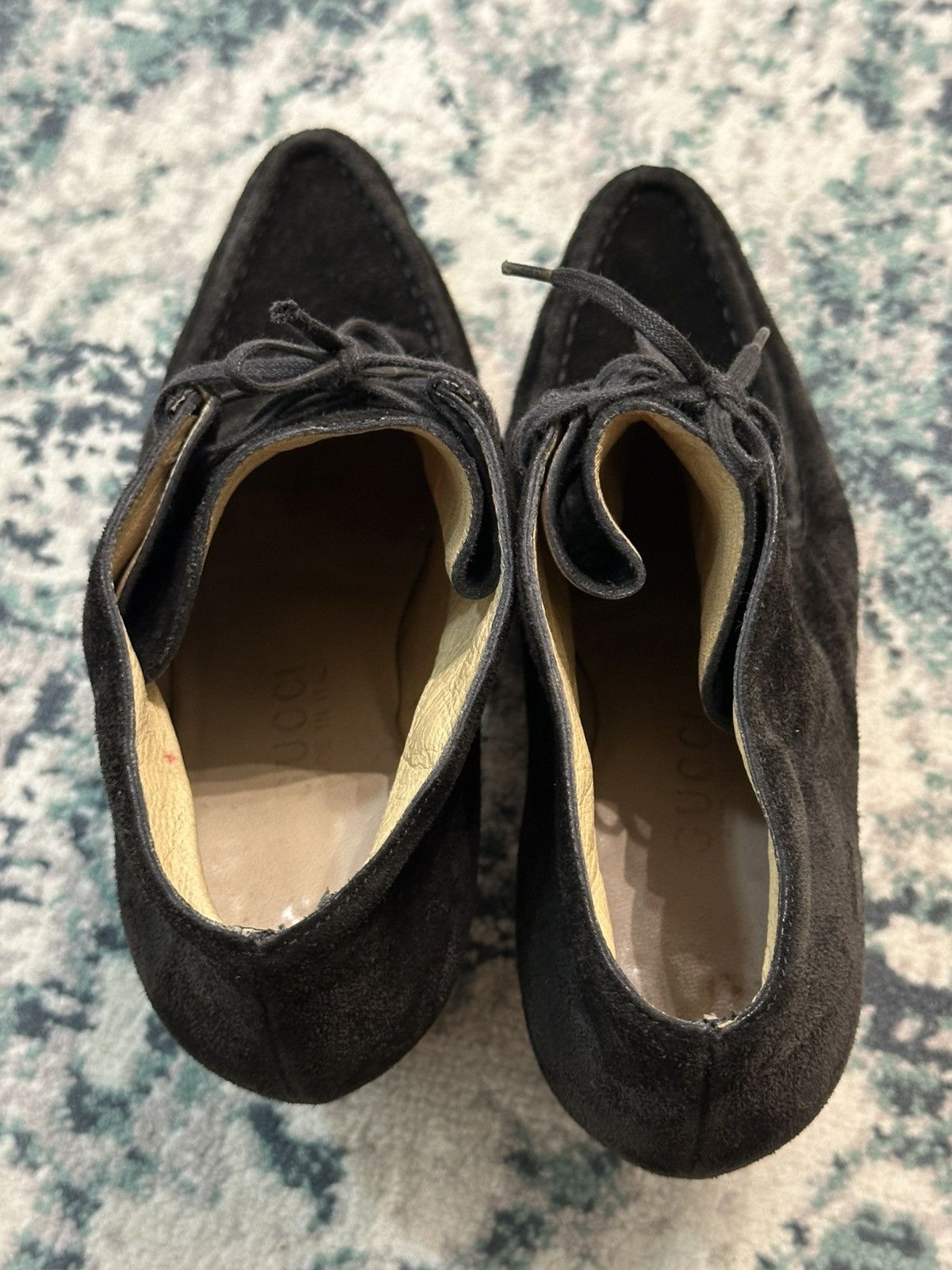 Gucci Gucci Made in Italy Black Suede Leather Ankle Boots Size US 5.5 / IT 35.5 - 7 Thumbnail