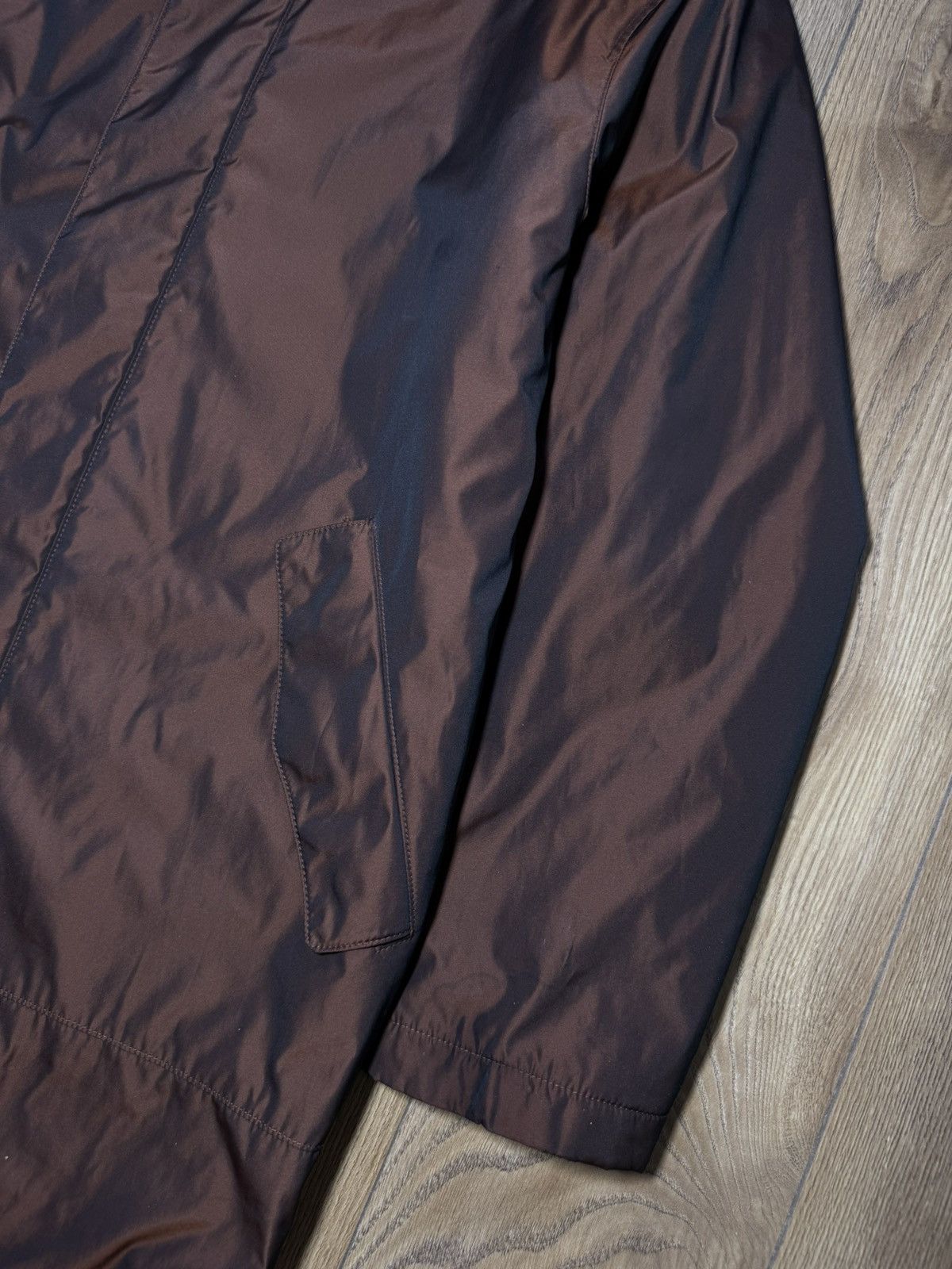 Hugo Boss Hugo Boss OBalt Brown Hooded Nylon Parka Coat Rare Luxury Size US XL / EU 56 / 4 - 8 Thumbnail