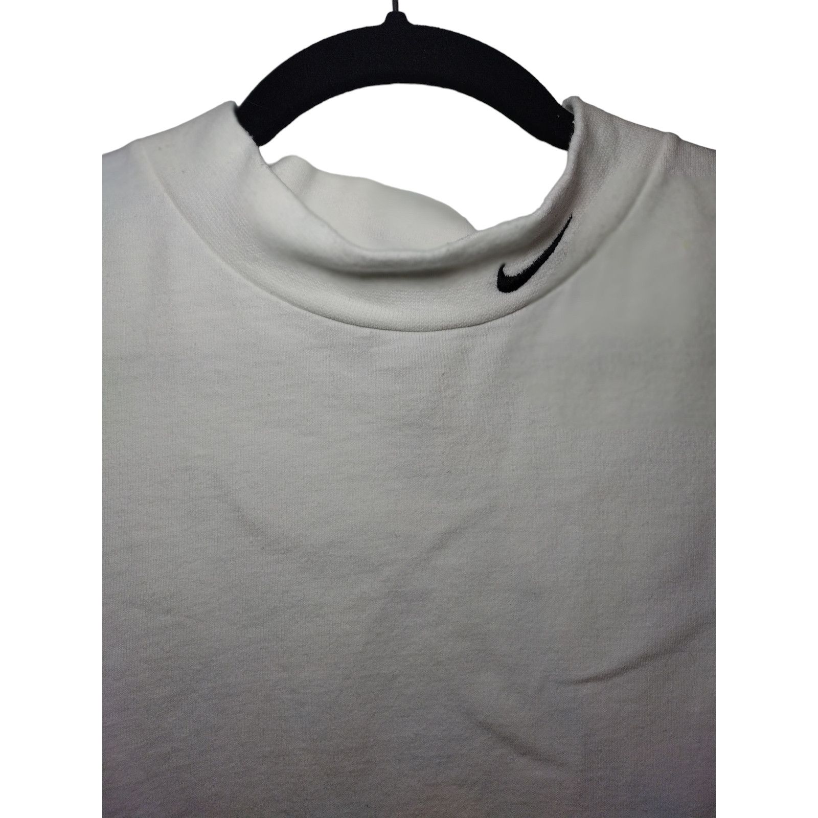 Nike Nike Mens Pullover Sweatshirt Mock Neck Long Sleeve White LG Size US L / EU 52-54 / 3 - 2 Thumbnail