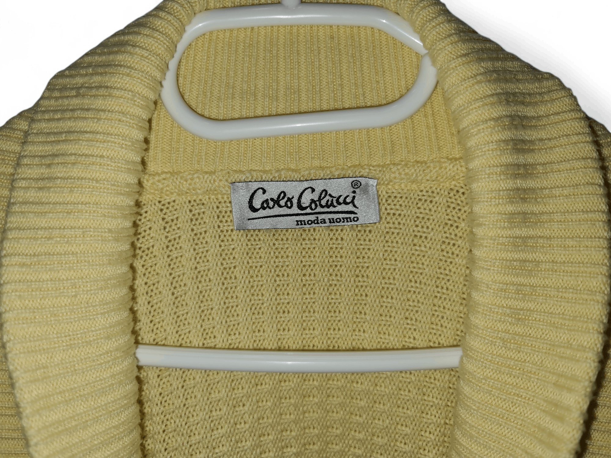 Carlo Colucci 90S Vintage Carlo Colucci Knitted yellow cardigan Size US M / EU 48-50 / 2 - 5 Thumbnail