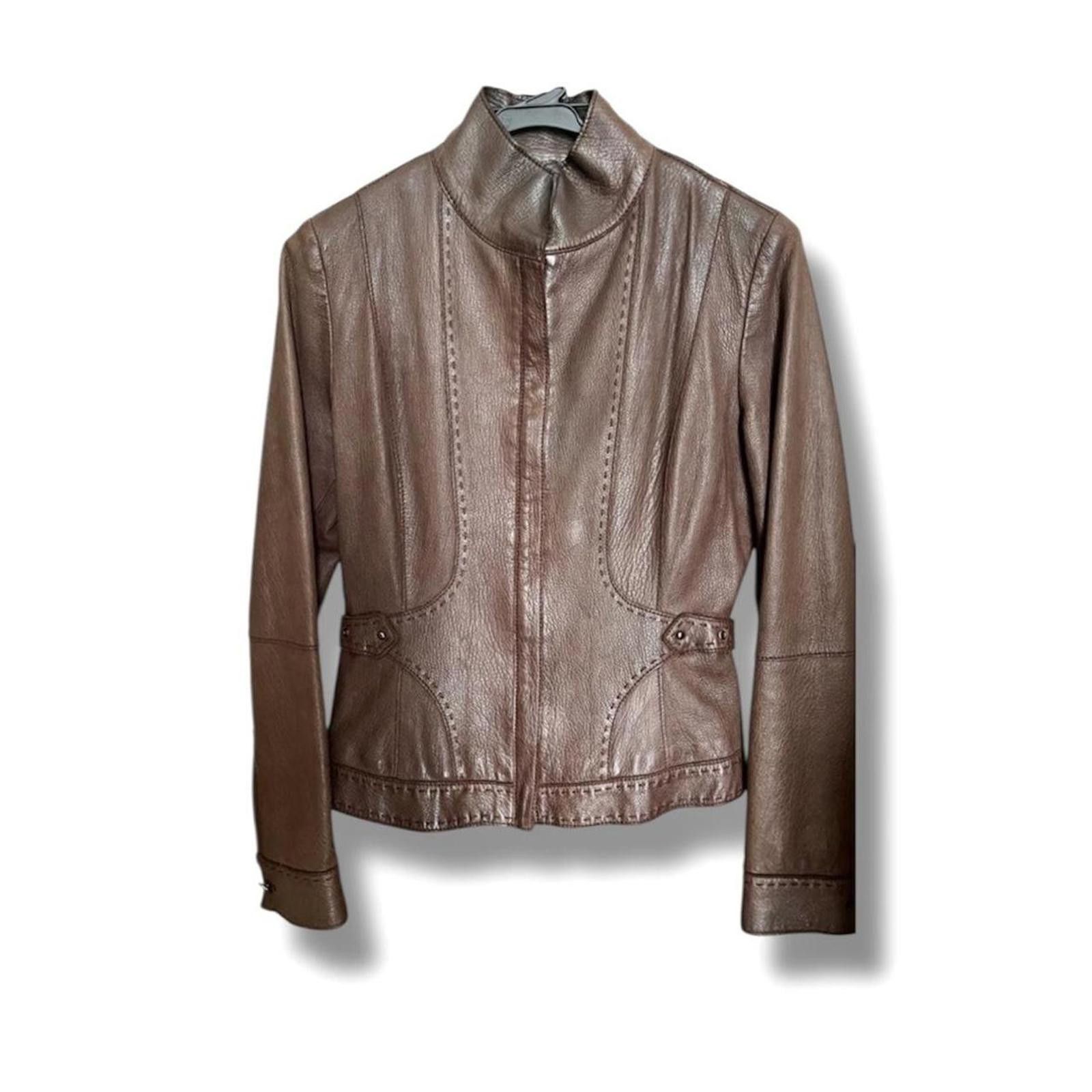 Other Real leather 2000s y2k biker style slim fit leather jacket Size XS / US 0-2 / IT 36-38 - 1 Thumbnail