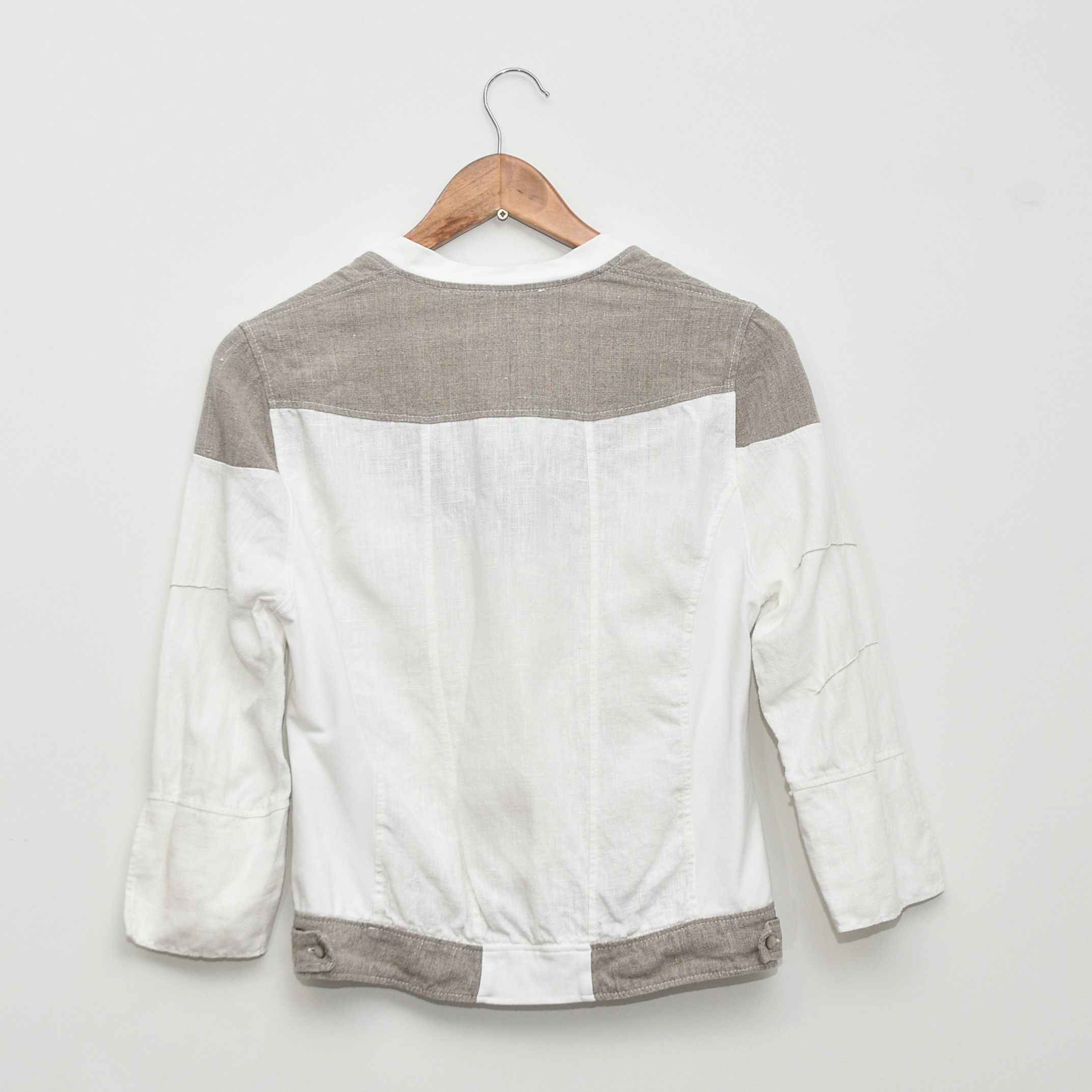 Elisa Cavaletti ELISA CAVALETTI 100% Linen Jacket Blazer Y2K Premium Size S / US 4 / IT 40 - 4 Thumbnail