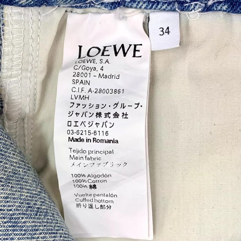 Loewe Loewe Blue logo leather card cotton rolled edge casual den Size 42" / US 20 - 8 Thumbnail