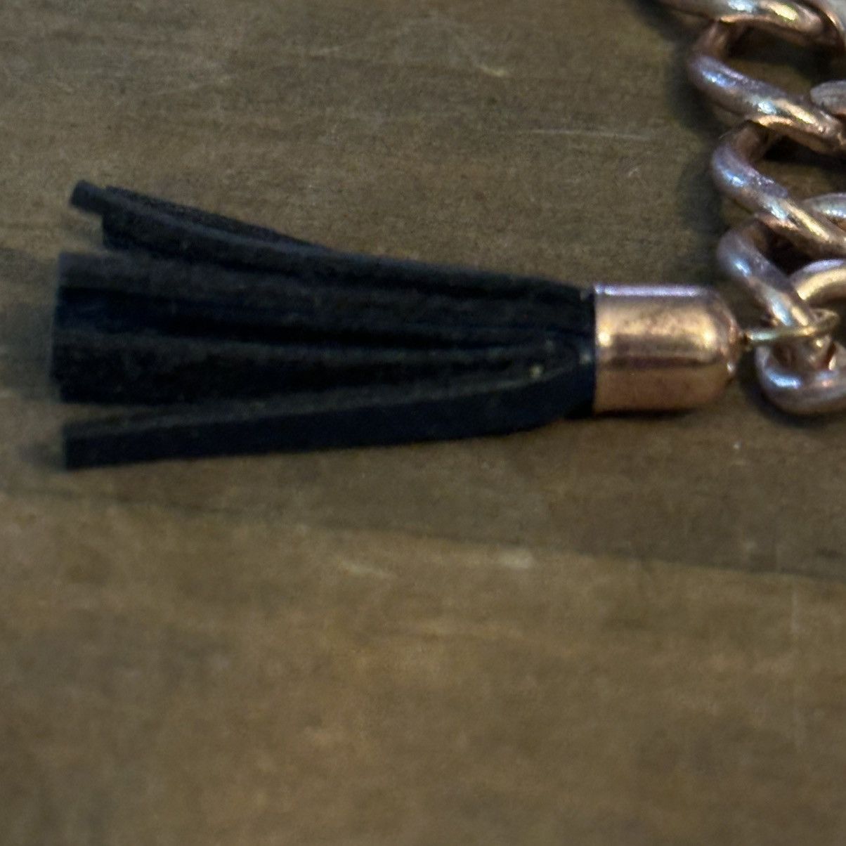 Other Gold tone leather tassel charm bracelet Size ONE SIZE - 4 Thumbnail