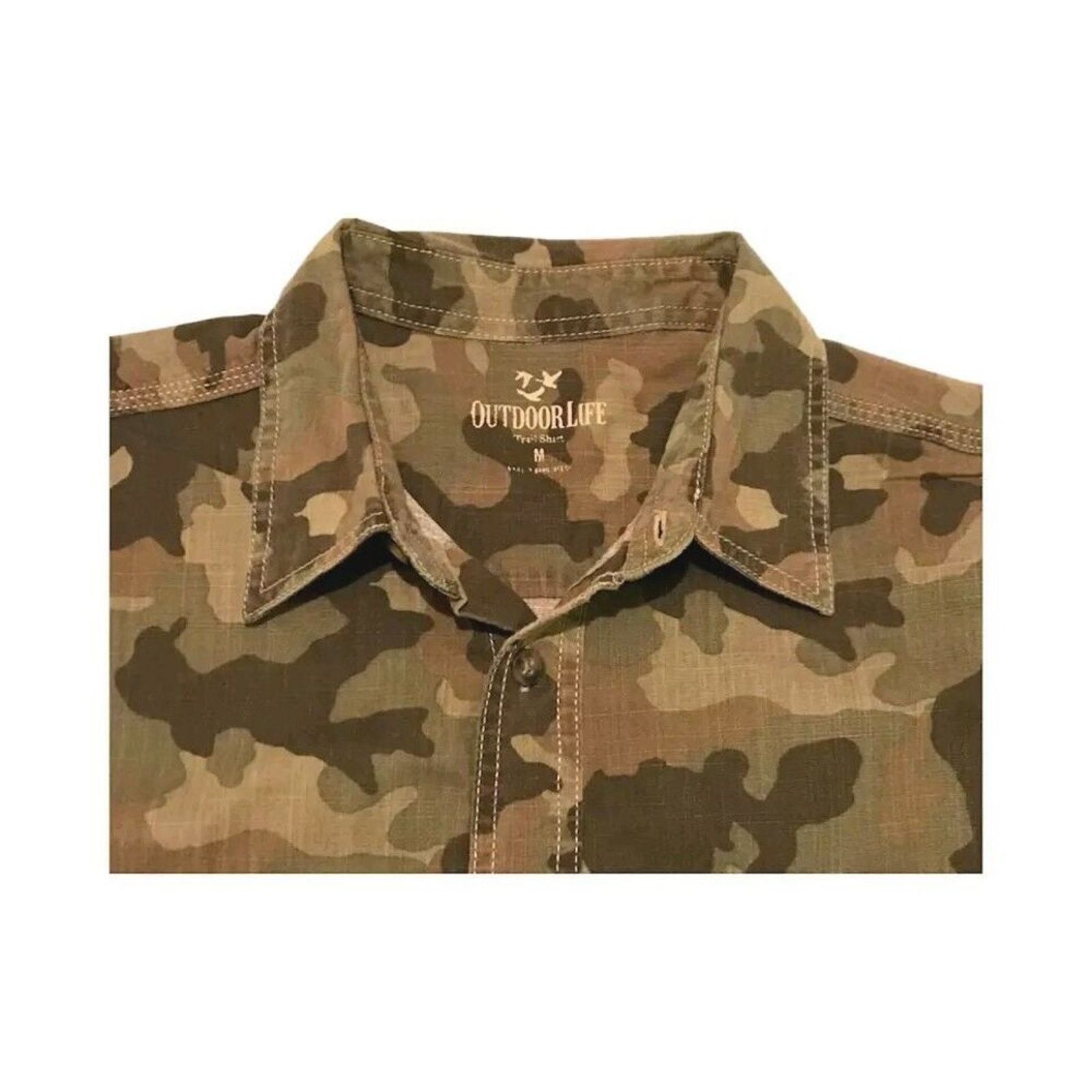 Other Outdoor Life Men's Military Green Shirt M Long Sleeve Size US M / EU 48-50 / 2 - 4 Thumbnail