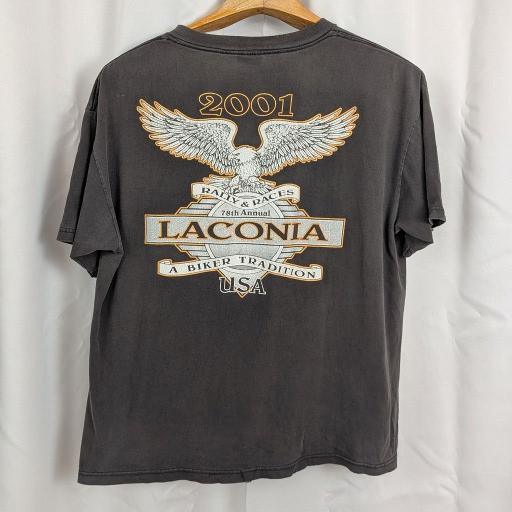 All Sport × Vintage 2001 Laconia Motorcycle Rally & Race Distressed T-Shirt XL Size US XL / EU 56 / 4 - 1 Thumbnail