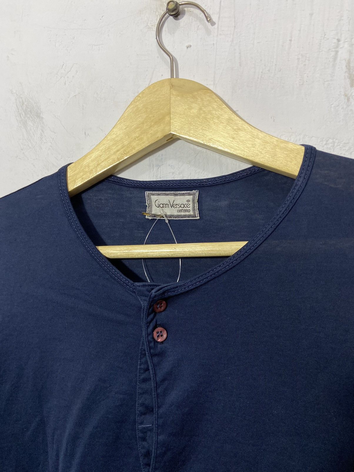 Versace × Vintage Vintage Gianni Versace Intimo Long Sleeve Stretch Tshirt Size US L / EU 52-54 / 3 - 4 Thumbnail