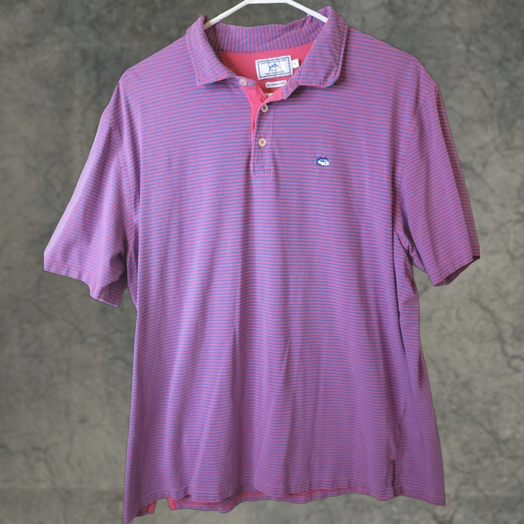 Southern Tide Southern Tide Skipjack Shirt Polo S/S Men XL Striped Pink & Blue Golf Shirt Size US XL / EU 56 / 4 - 1 Thumbnail