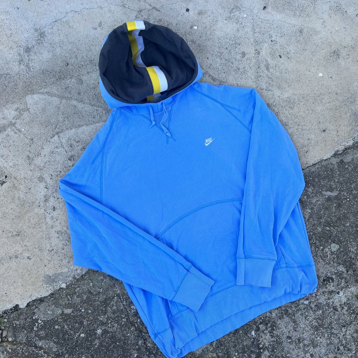 Nike × Vintage Nike Baby Blue Air Force Hoodie Swoosh Size US L / EU 52-54 / 3 - 2 Thumbnail