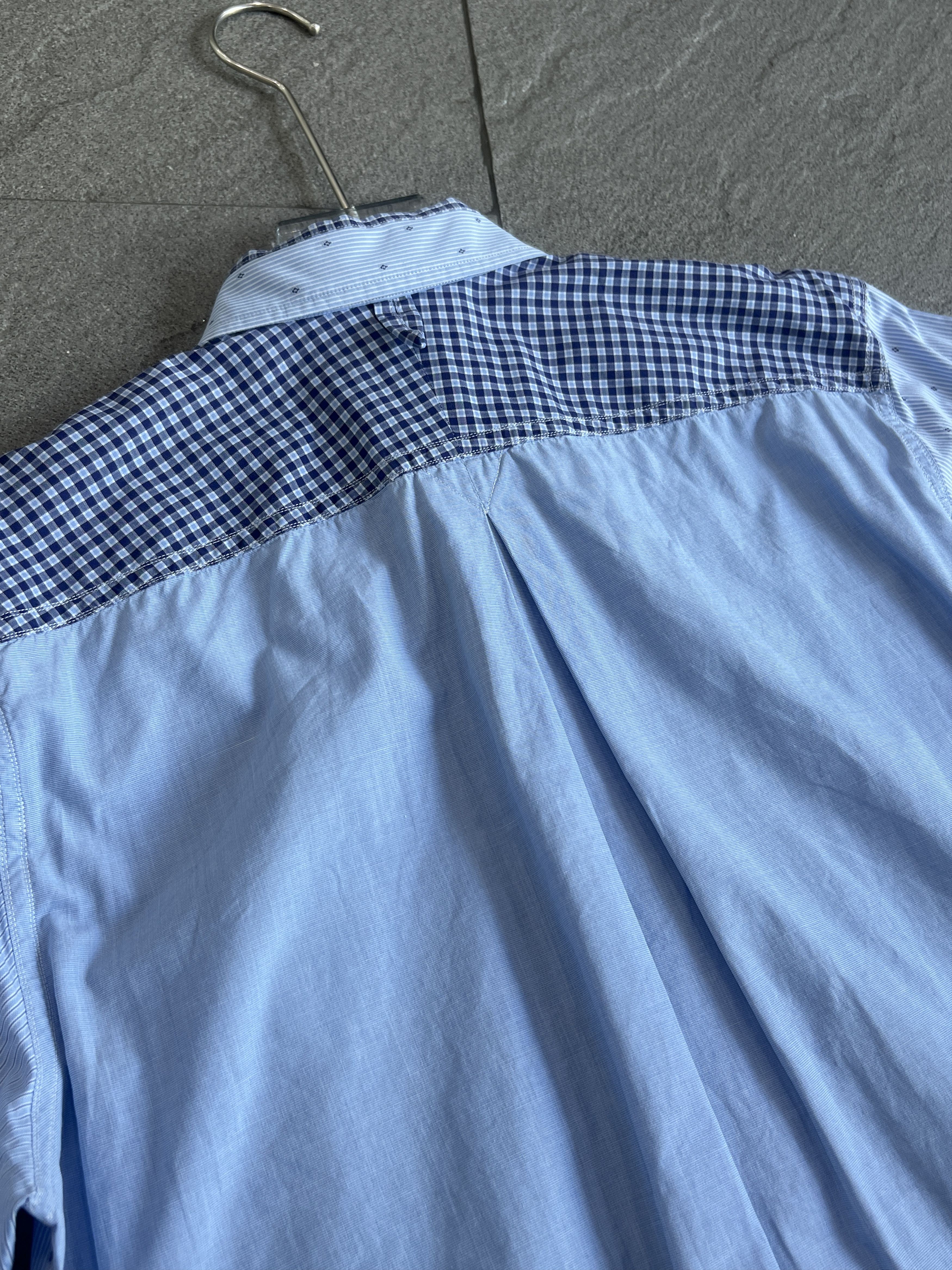 Junya Watanabe Junya Watanabe Comme des Garçons Blue Striped Gingham Shirt Size US M / EU 48-50 / 2 - 4 Thumbnail