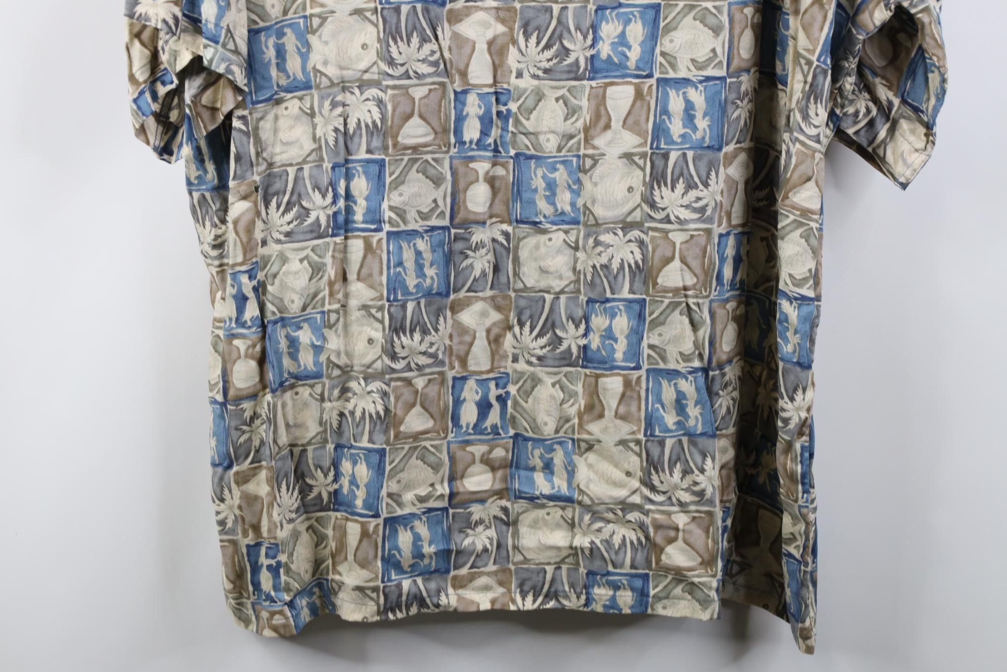 Vintage Deadstock Vintage 90s Streetwear Fish Hawaiian Button Shirt Size US XXL / EU 58 / 5 - 10 Thumbnail