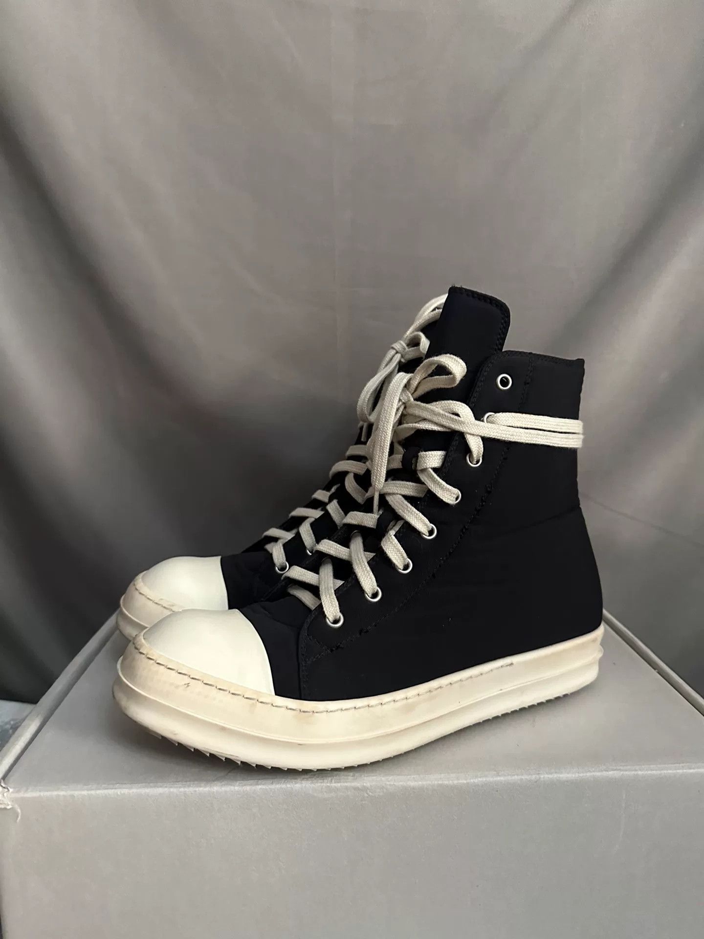 Rick Owens Rick Owens Cotton Pink Hitop Sneakers 40 Men Size US 7.5 / EU 40-41 - 1 Thumbnail