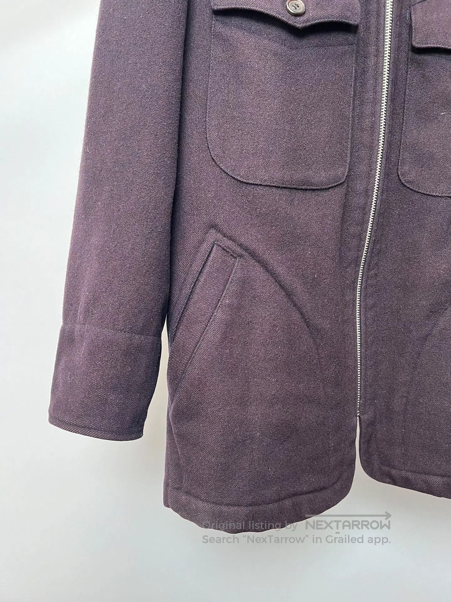 Yohji Yamamoto Yohji Yamamoto Purple Wool Blend Coat. Size US L / EU 52-54 / 3 - 5 Thumbnail