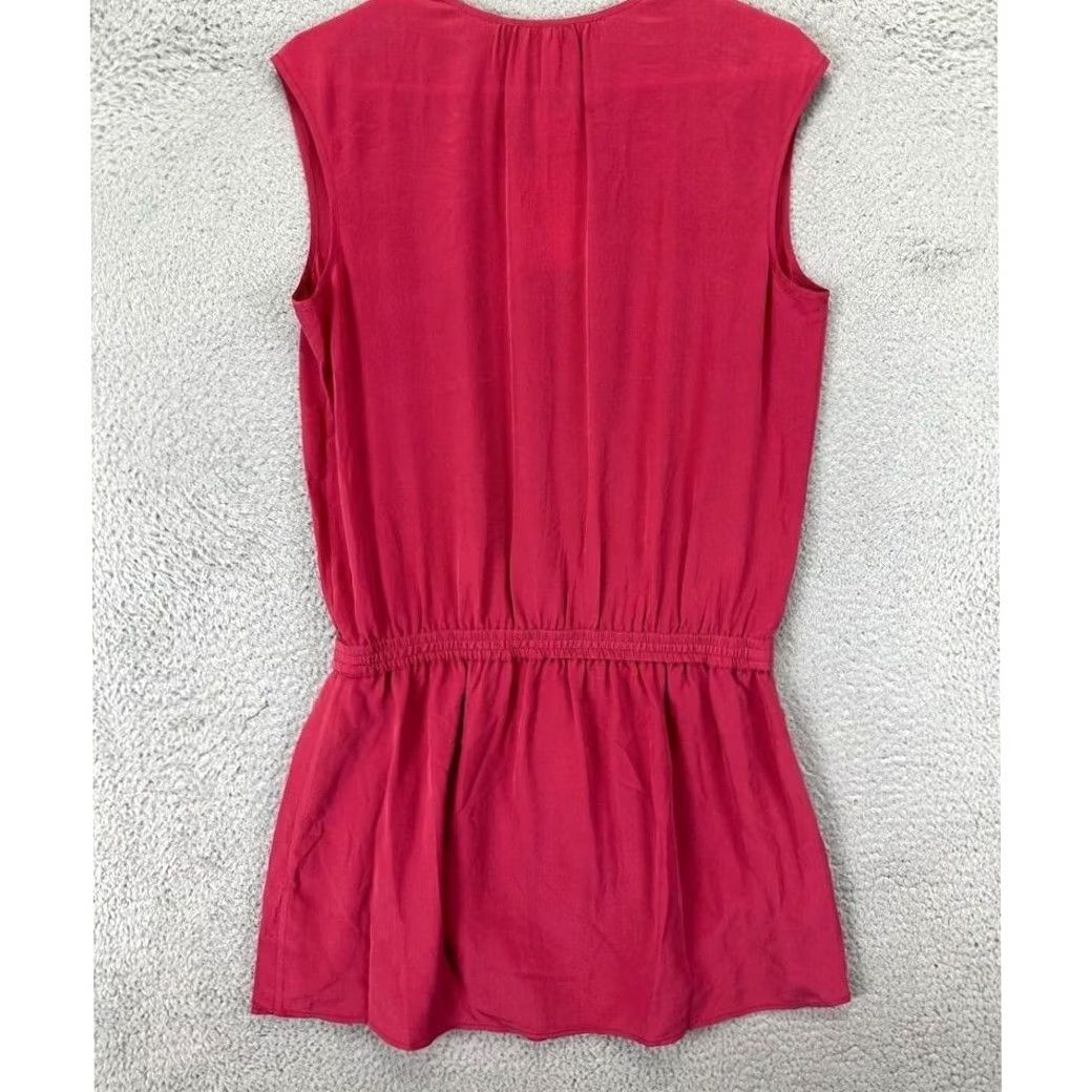 Joie Joie Silk Dress Womens Medium Pink Wrap Dress Sleeveless Ladies NEW Mini Casual Formal V-Neck Size M / US 6-8 / IT 42-44 - 3 Thumbnail