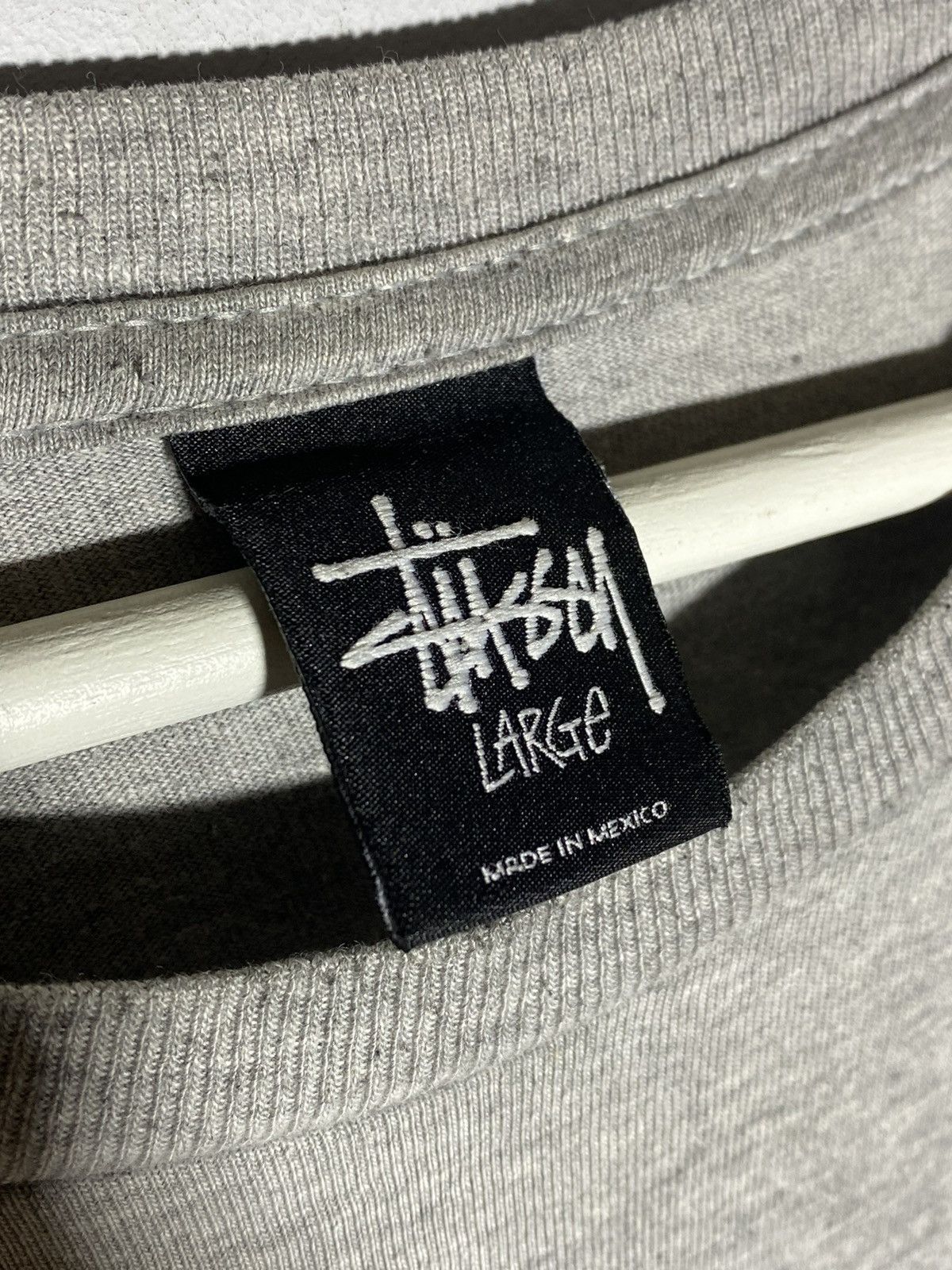 Stussy Vintage Stussy Distressed Logo Long Sleeve Shirt Grey Size US L / EU 52-54 / 3 - 11 Thumbnail