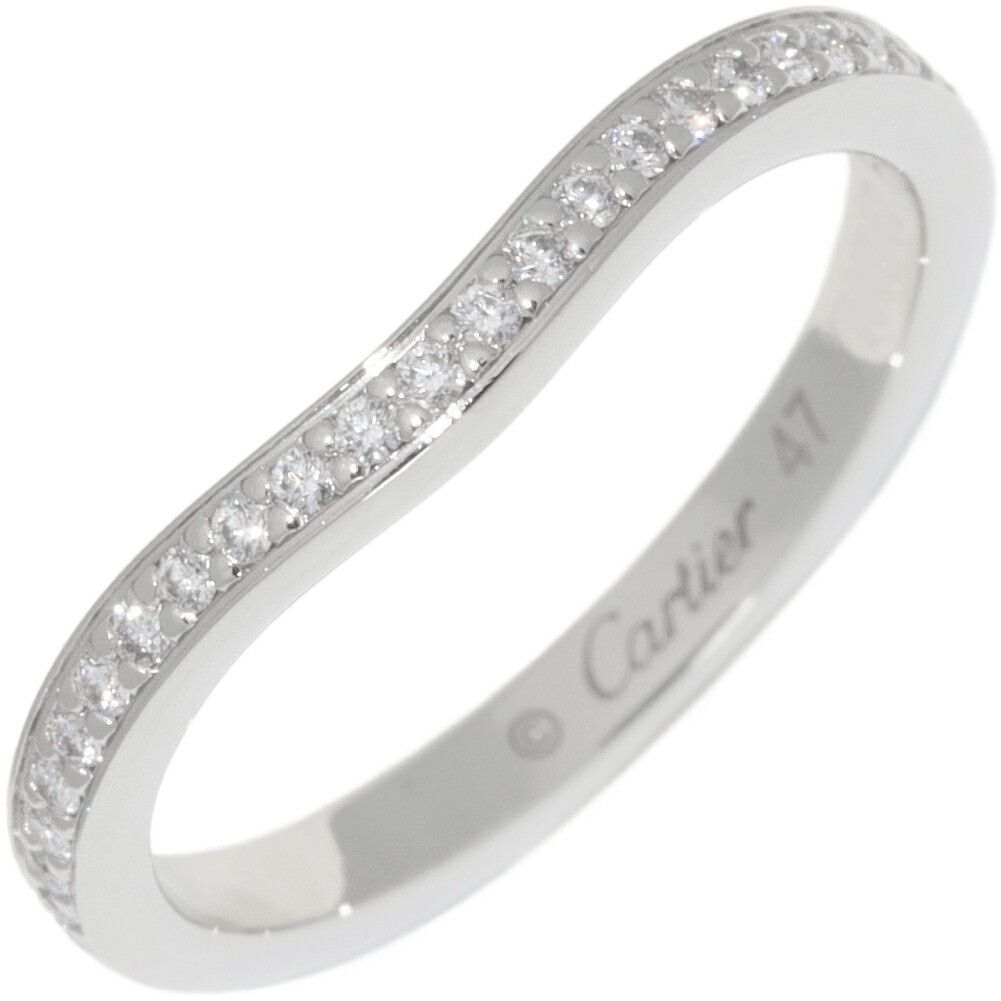 Cartier Cartier Cartier Ballerine Pt950 Diamond Ring Size 47 Precious Metal Ring B40930 DUTY FREE for USA Size ONE SIZE - 1 Thumbnail