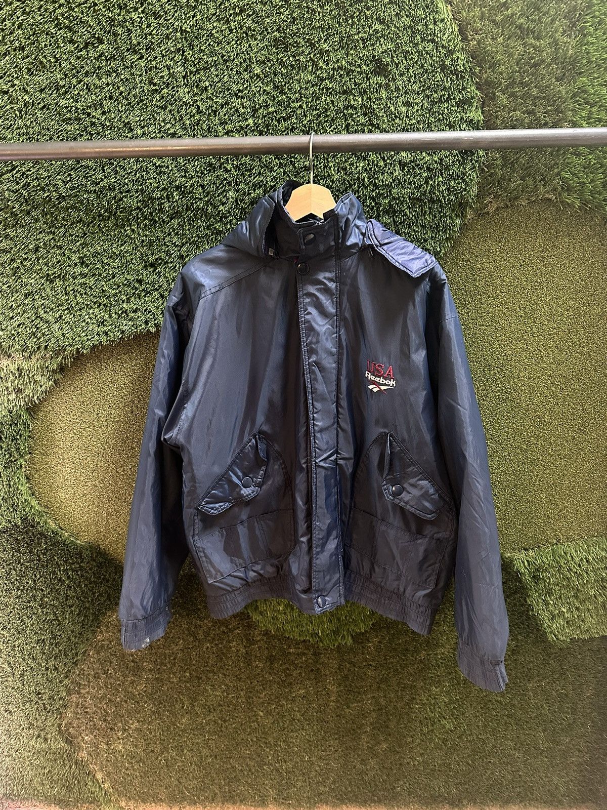Reebok × Vintage Vintage Reebok USA Zip-up Jacket Large Size US L / EU 52-54 / 3 - 1 Thumbnail