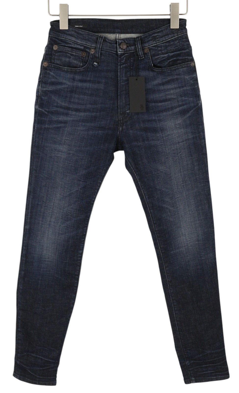R13 HIGH RISE SKINNY 27 Howell Indigo Washed Faded 85795 Size 27" / US 4 / IT 40 - 1 Thumbnail
