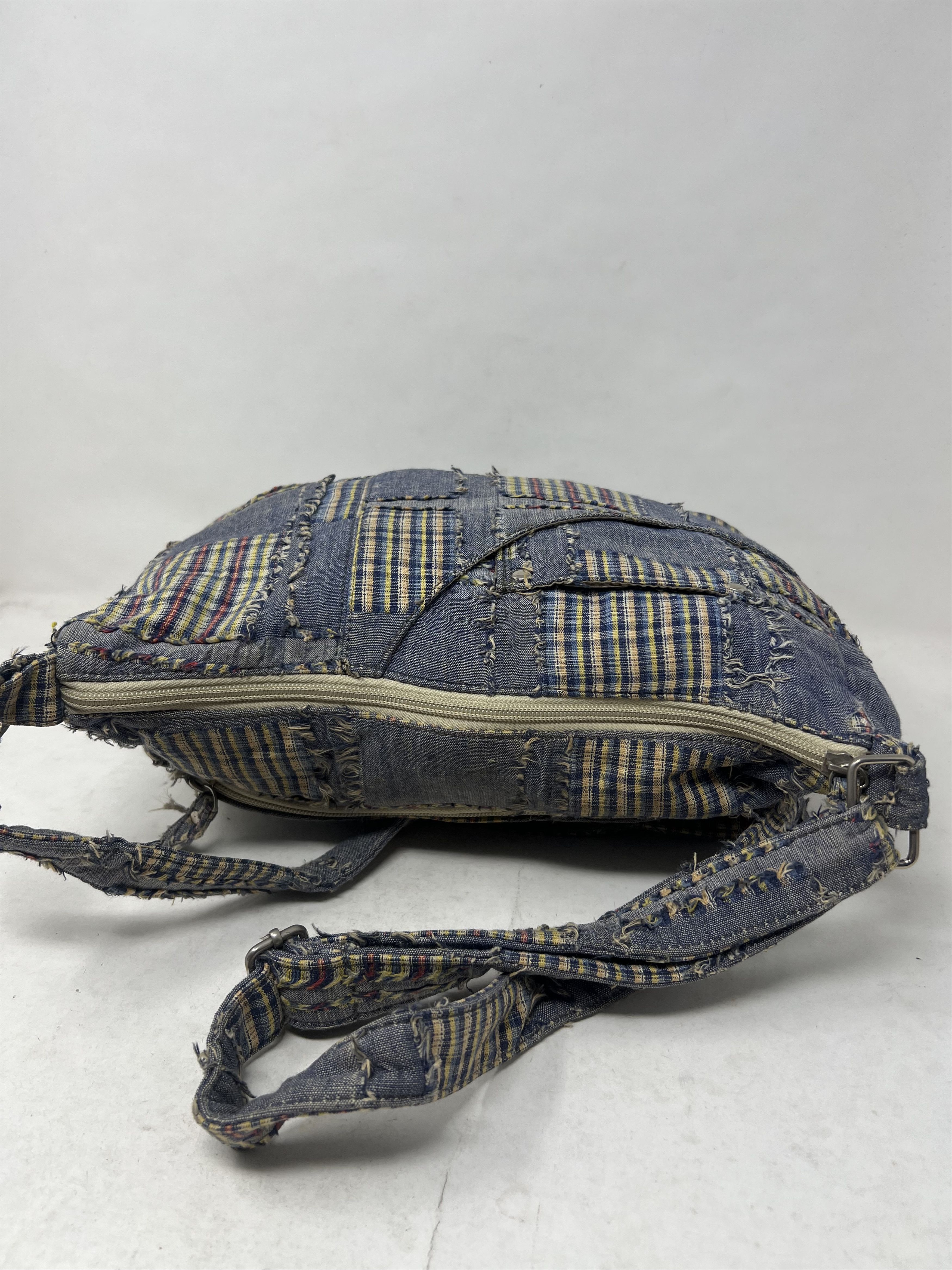 Japanese Brand Quilted Patchwork Boro Sashiko Shoulder Strap Bag Size ONE SIZE - 10 Thumbnail
