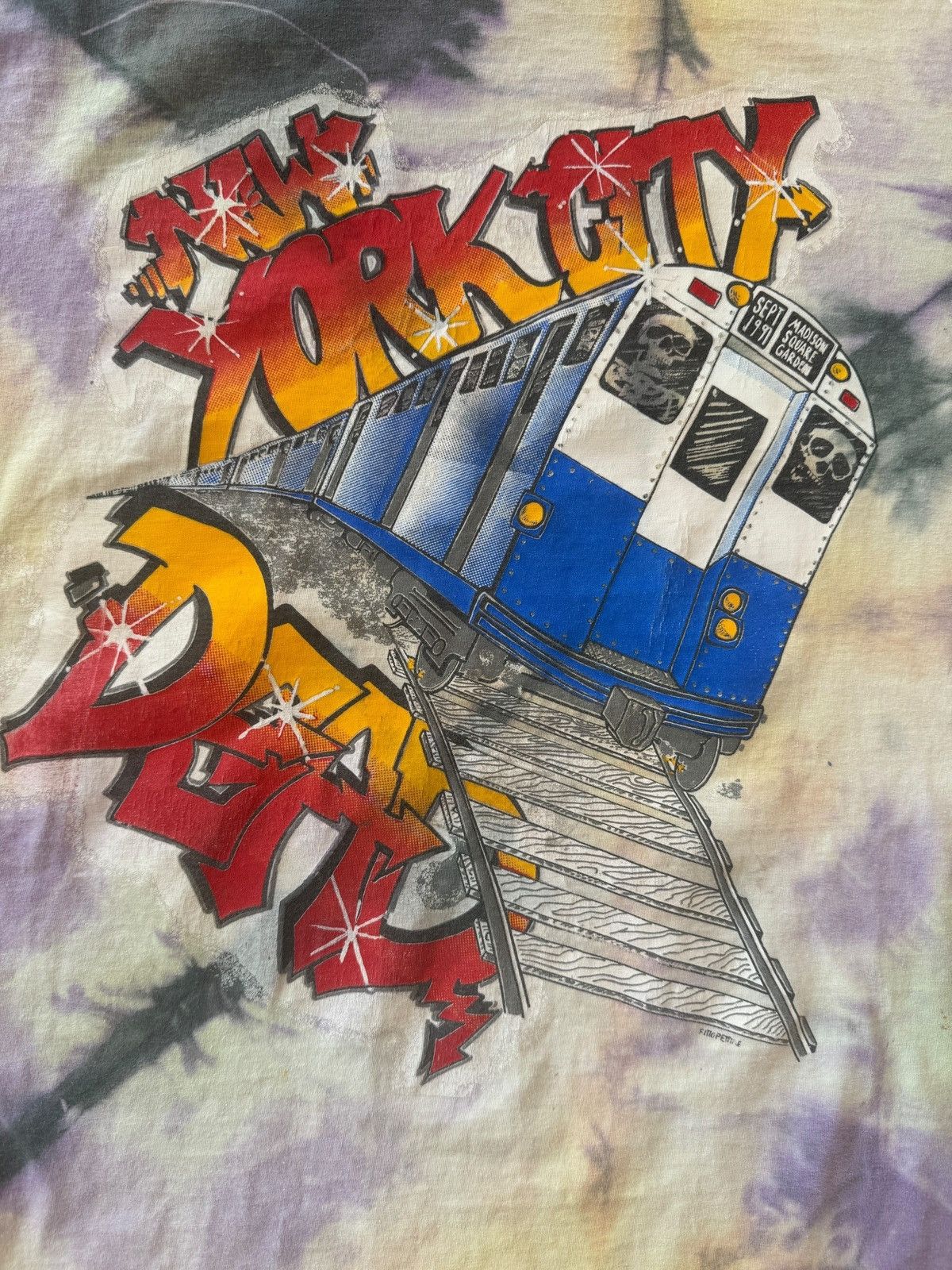Band Tees *RARE* 1991 VINTAGE GRATEFUL DEAD MADISON SQUARE NEW YORK Size US XL / EU 56 / 4 - 7 Thumbnail