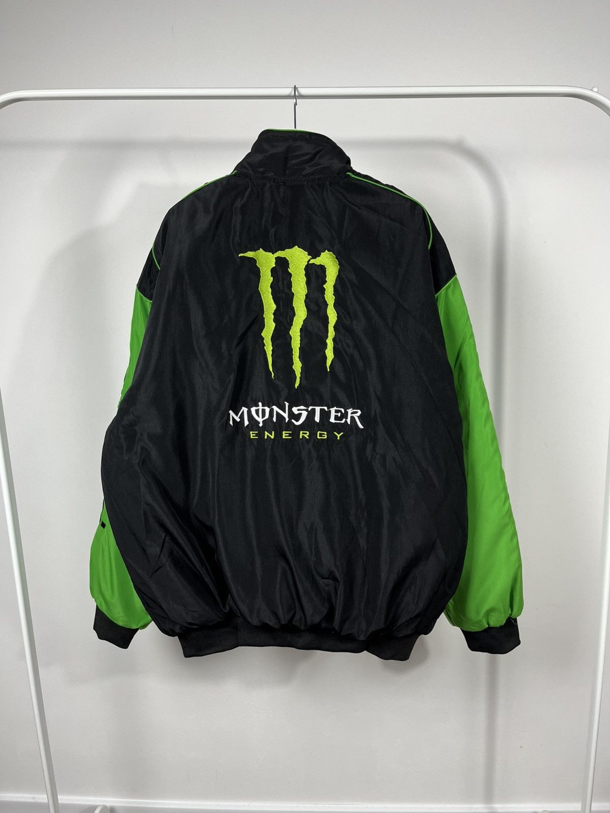 Vintage Monster Energy Kawasaki Racing Bomber Jacket XXL Black Green Size US XXL / EU 58 / 5 - 11 Thumbnail